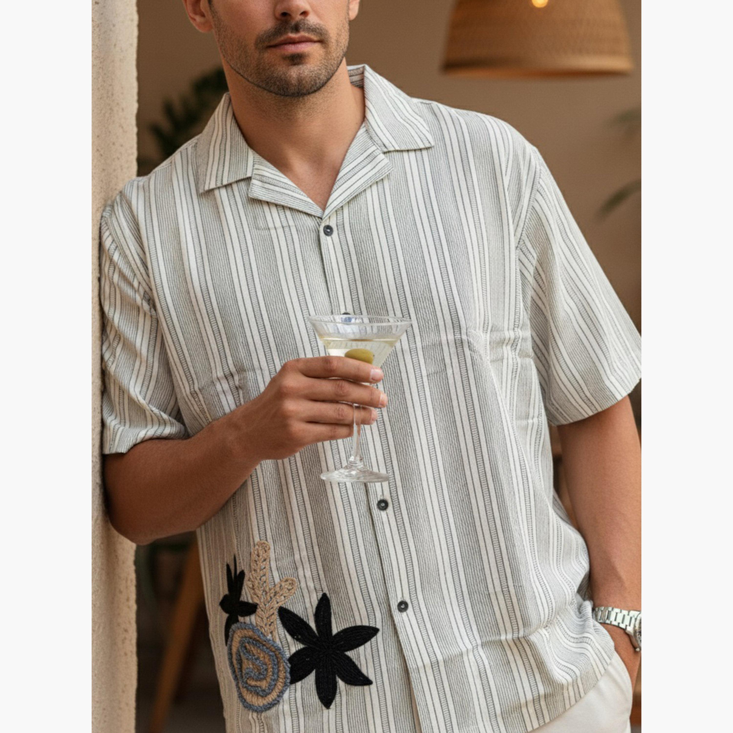 TRULOOM & X Styli Men Striped Relaxed Fit Cotton Shirt-men-clothing-shirts-image-4
