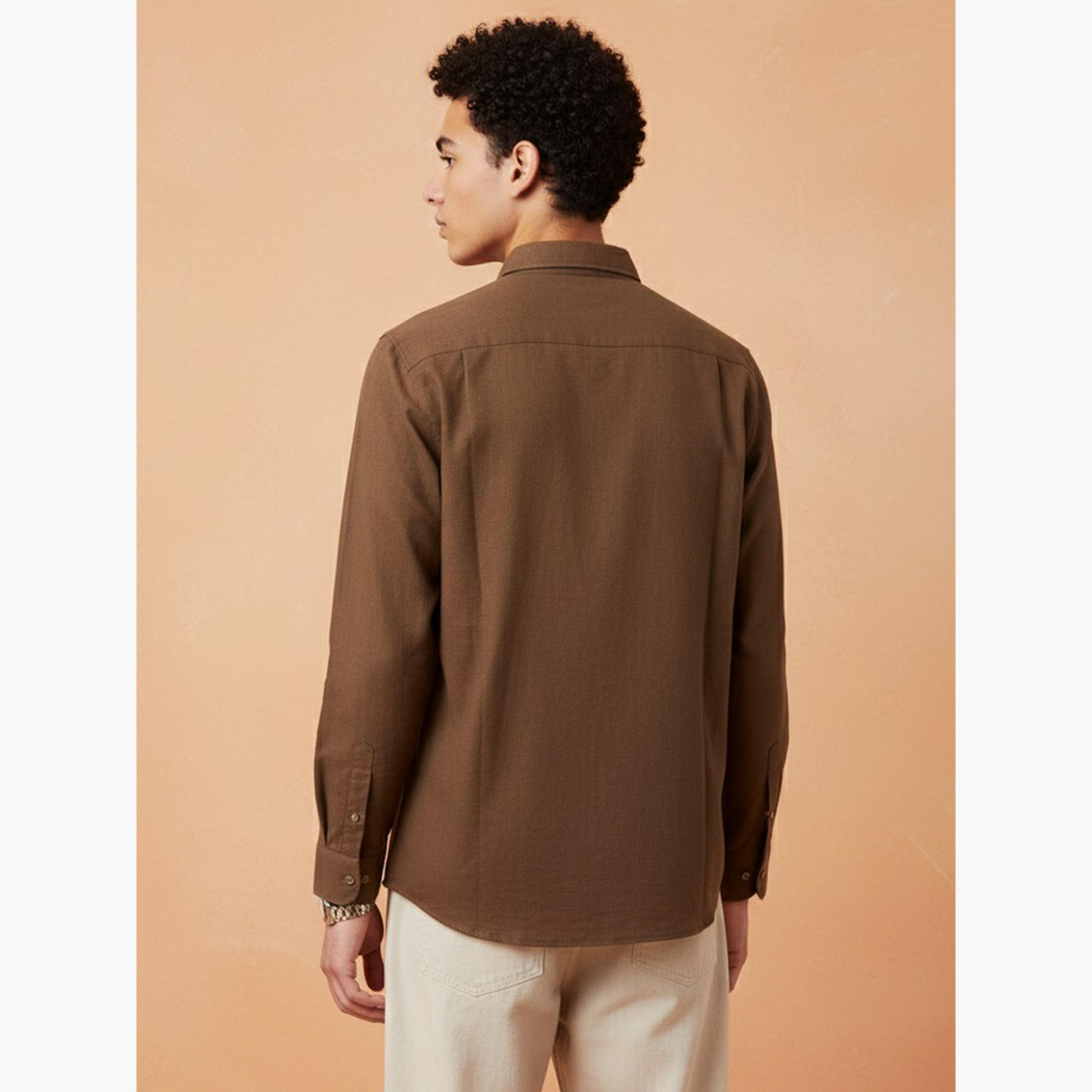 TRULOOM & X Styli Men Button Down Collar Regular Fit Shirt-men-clothing-shirts-image-3