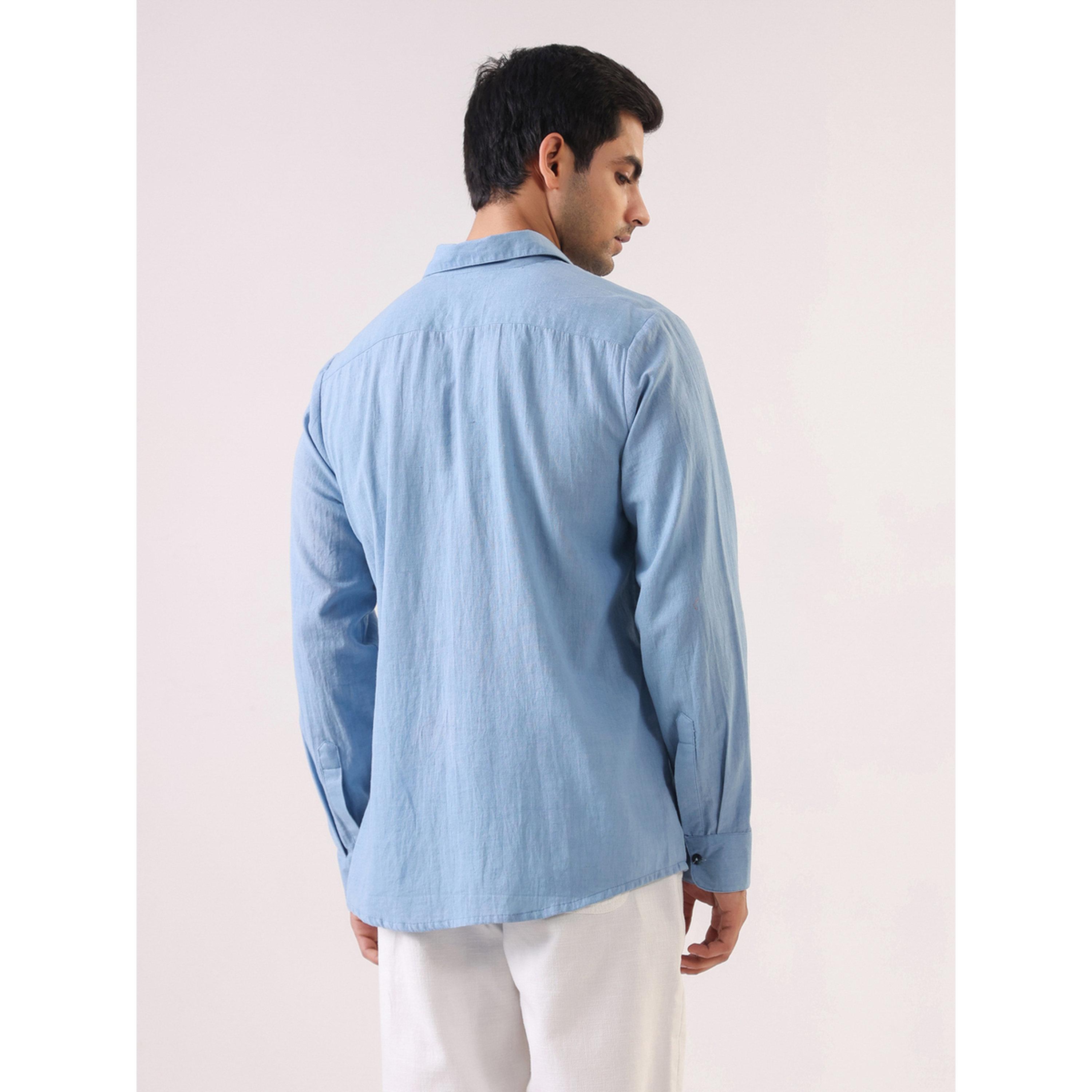 قميص قطن بقصة مريحة للرجال-men-clothing-shirts-image-3