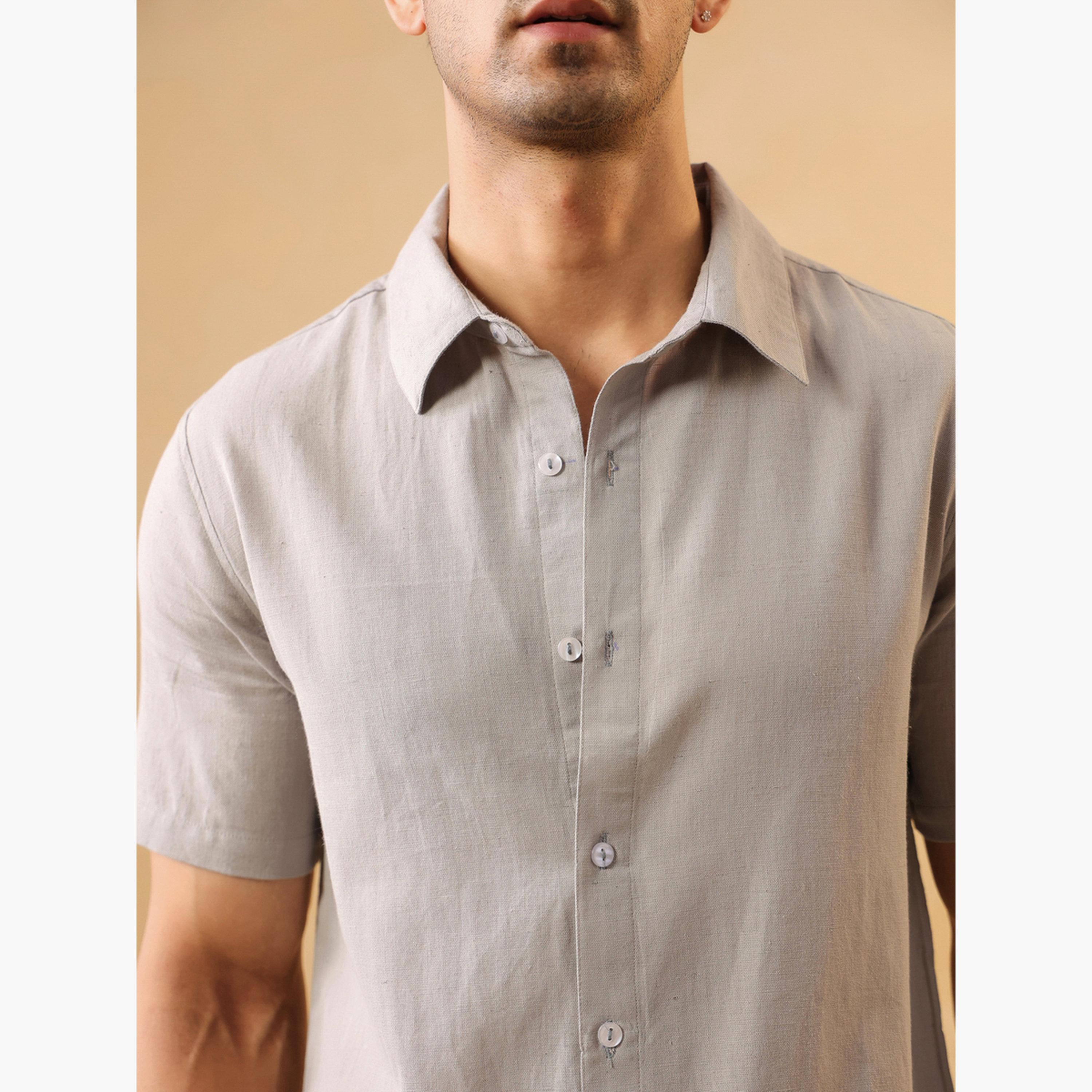 TRULOOM & X Styli Men Solid Regular Fit Cotton Shirt-men-clothing-shirts-image-5