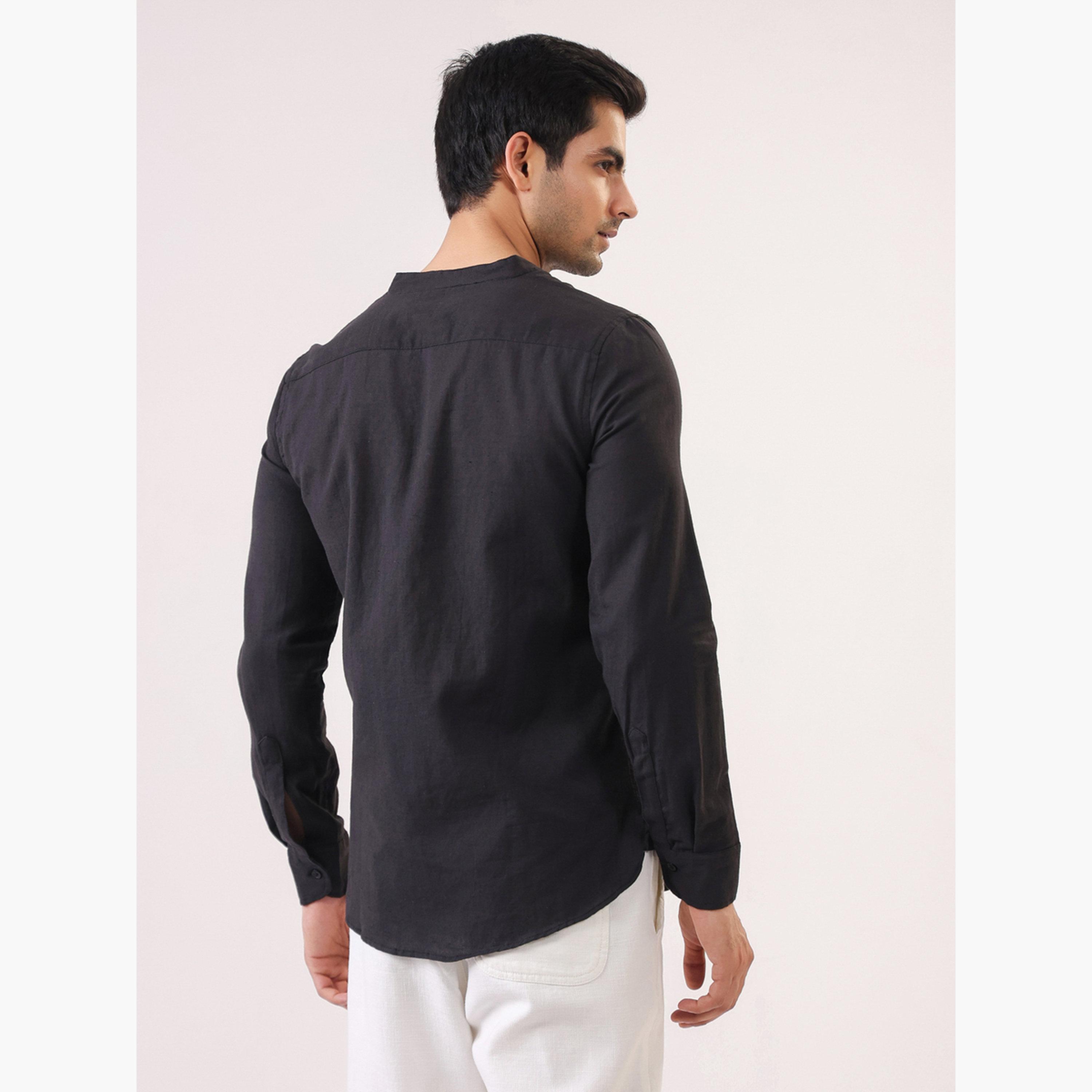 TRULOOM & X Styli Men Solid Regular Fit Cotton Shirt-men-clothing-shirts-image-3
