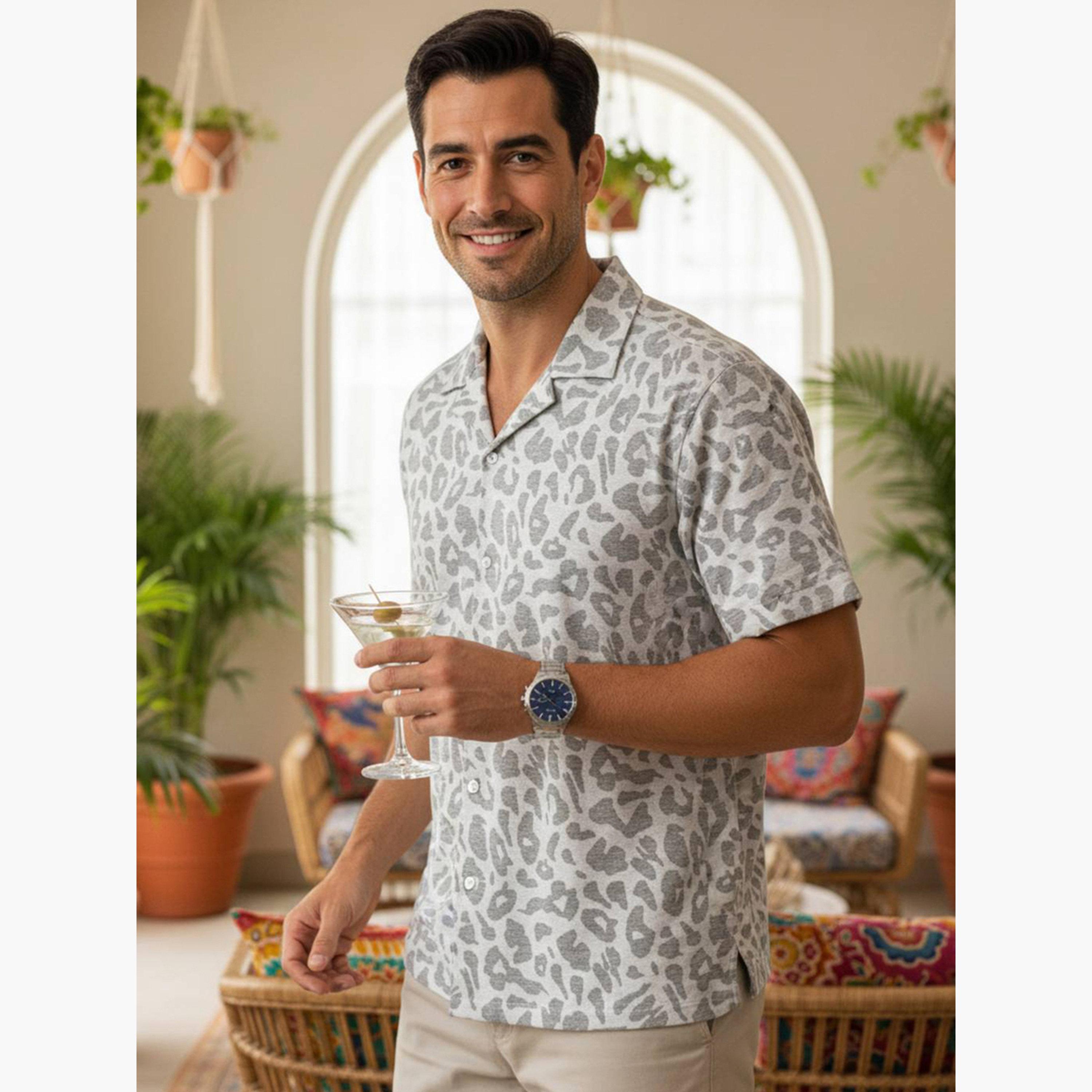 قميص بطبعة حيوانات وقصة مريحة للرجال-men-clothing-shirts-image-5