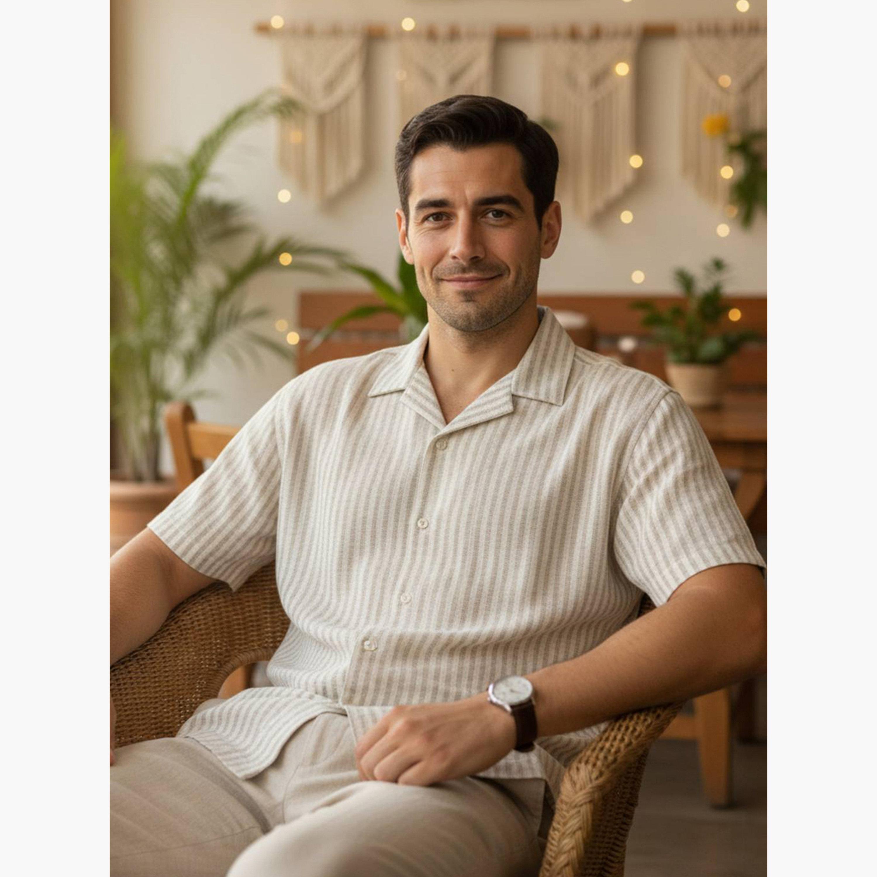 TRULOOM & X Styli Men Striped Relaxed Fit Shirt-men-clothing-shirts-image-5