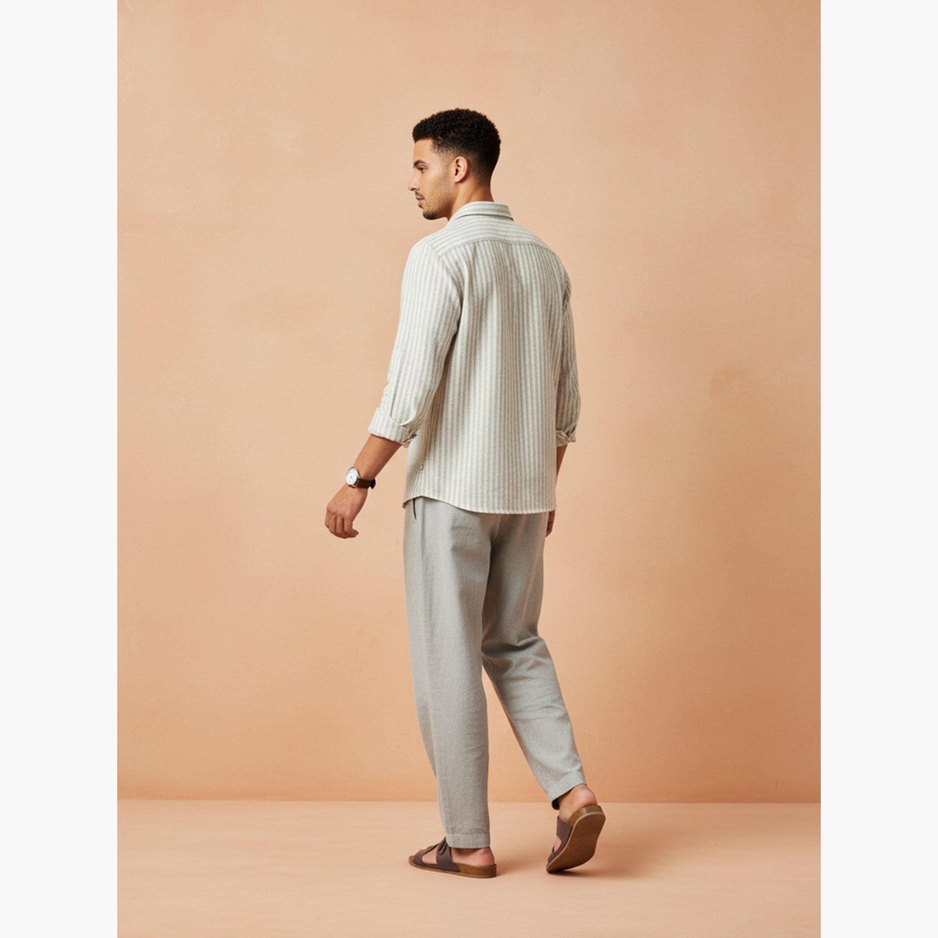 قميص مخطط بقصة عادية للرجال-men-clothing-shirts-image-3