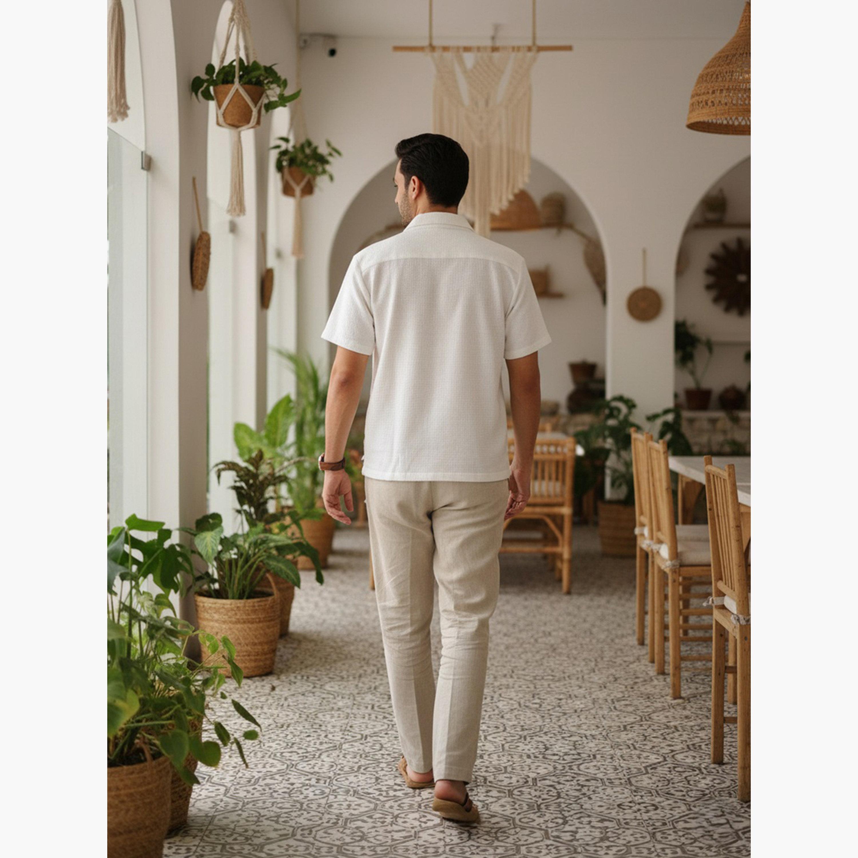 TRULOOM & X Styli Men Solid Regular Fit Cotton Shirt-men-clothing-shirts-image-3
