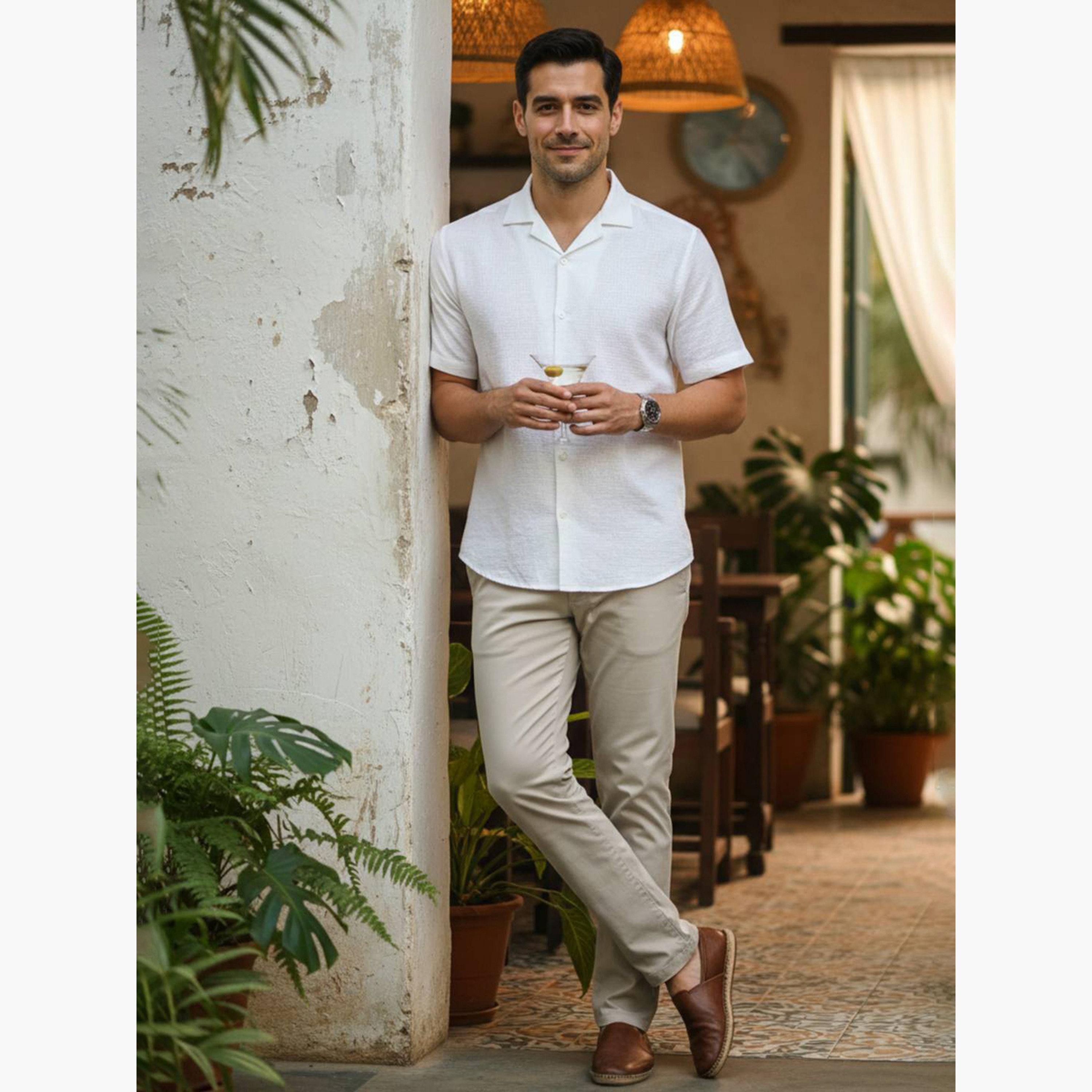 TRULOOM & X Styli Men Solid Regular Fit Cotton Shirt-men-clothing-shirts-image-4
