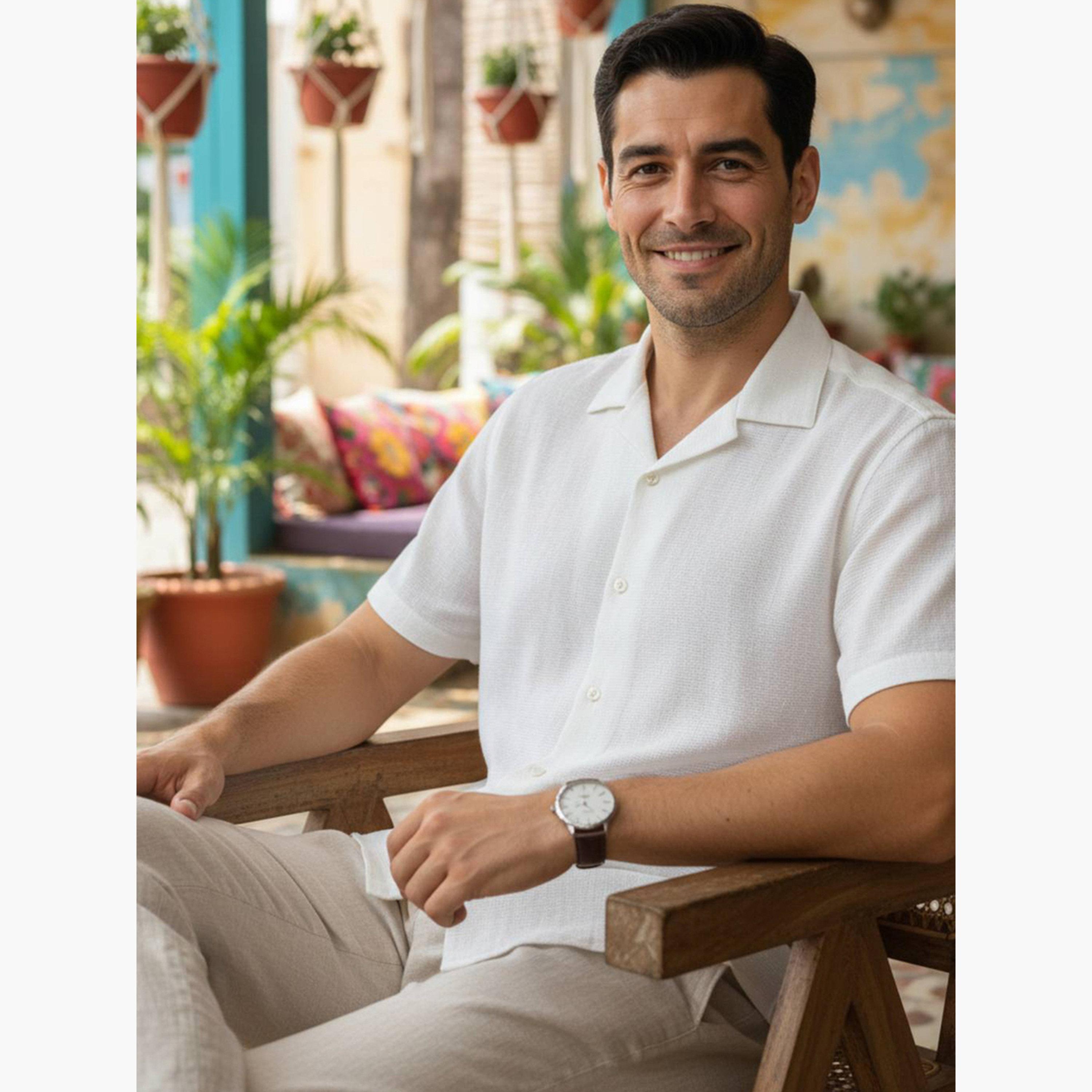 TRULOOM & X Styli Men Solid Regular Fit Cotton Shirt-men-clothing-shirts-image-5