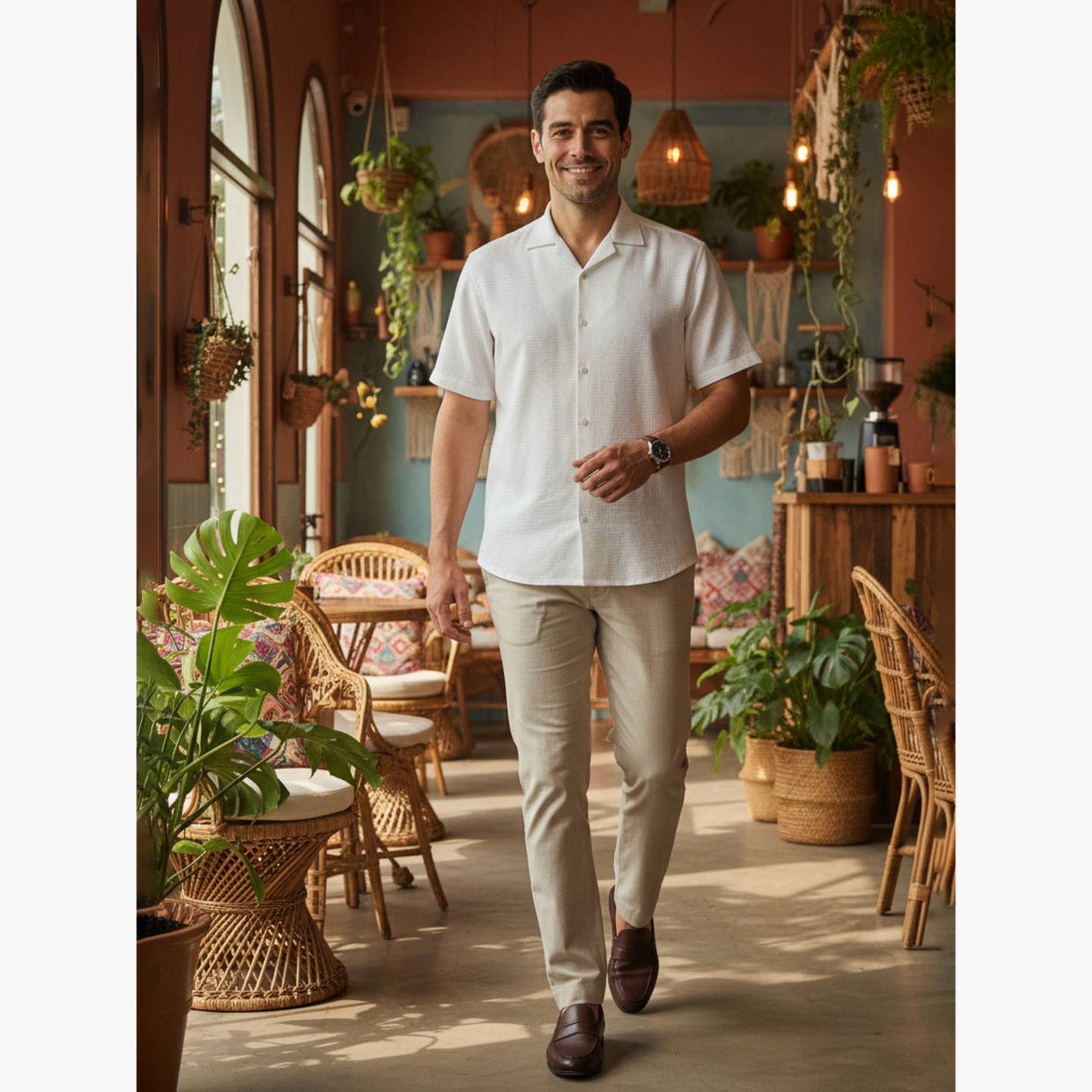 TRULOOM & X Styli Men Solid Regular Fit Cotton Shirt-men-clothing-shirts-image-6