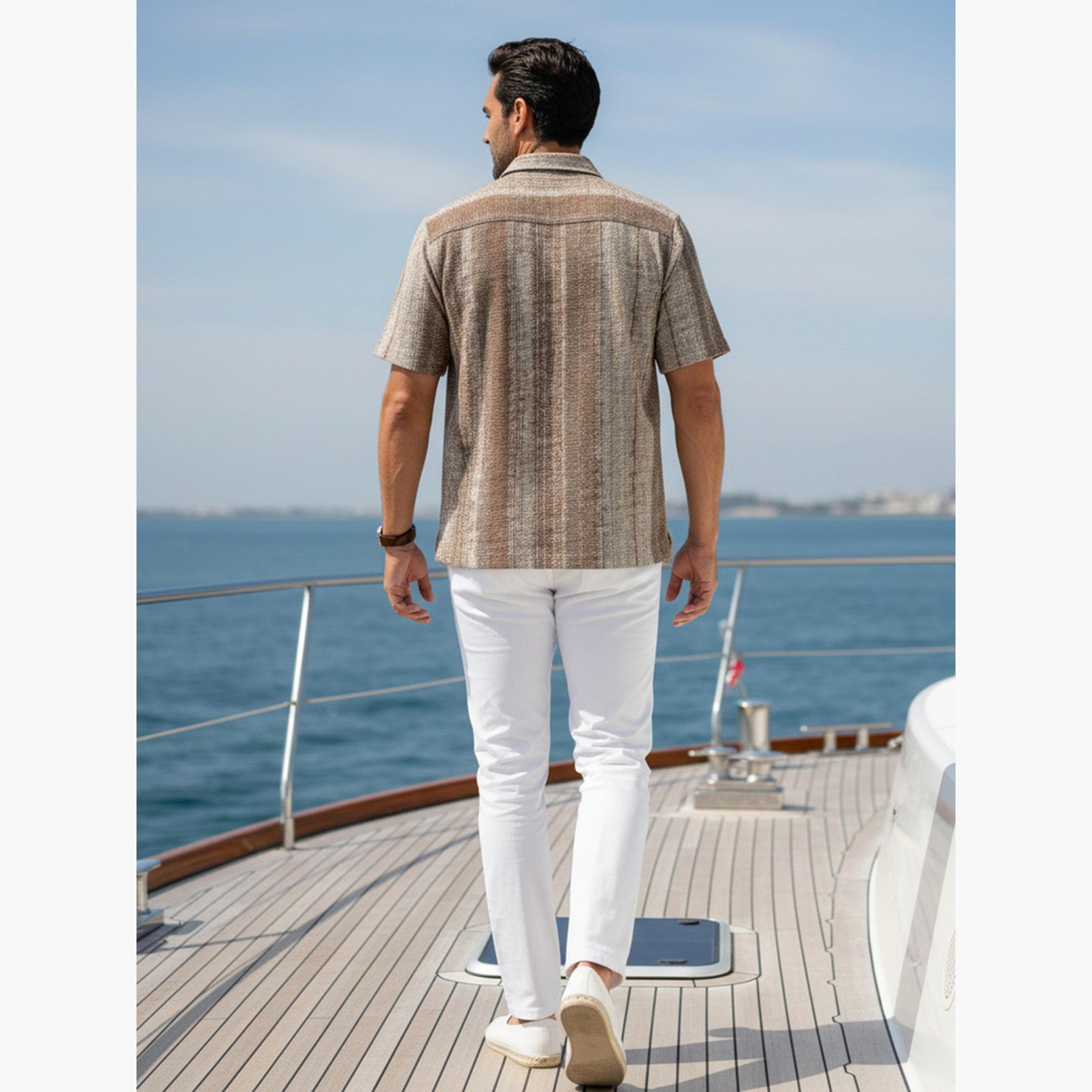 قميص قطن مخطط بقصة عادية للرجال-men-clothing-shirts-image-3