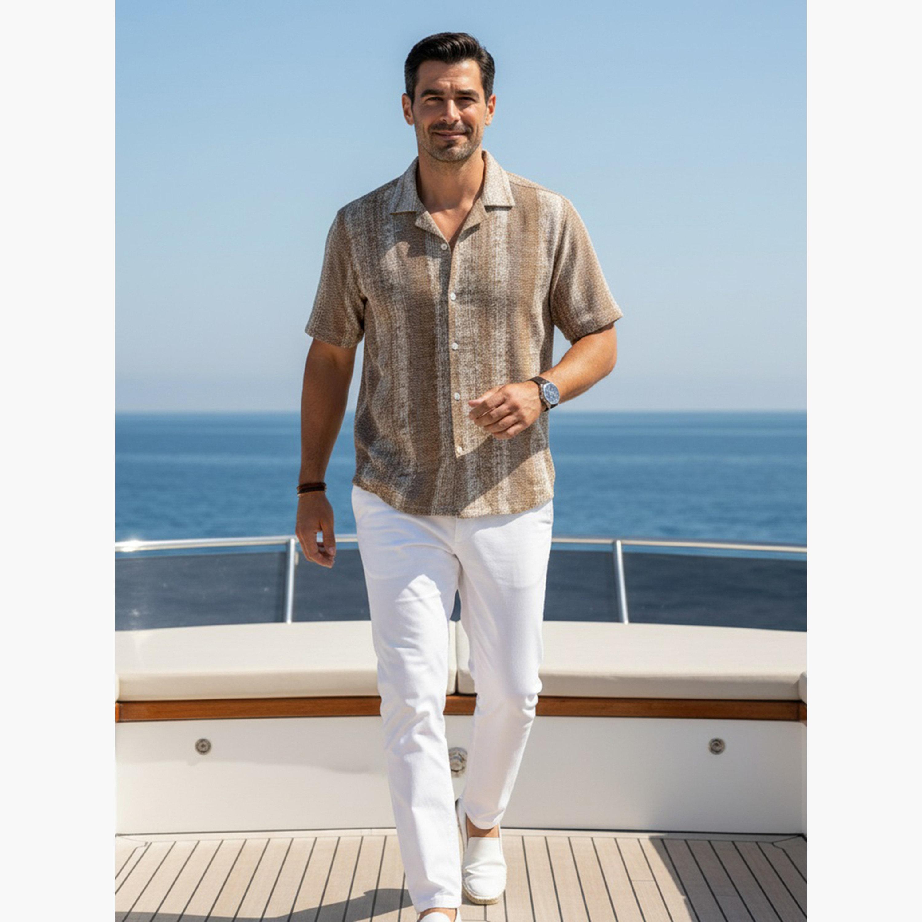 قميص قطن مخطط بقصة عادية للرجال-men-clothing-shirts-image-4