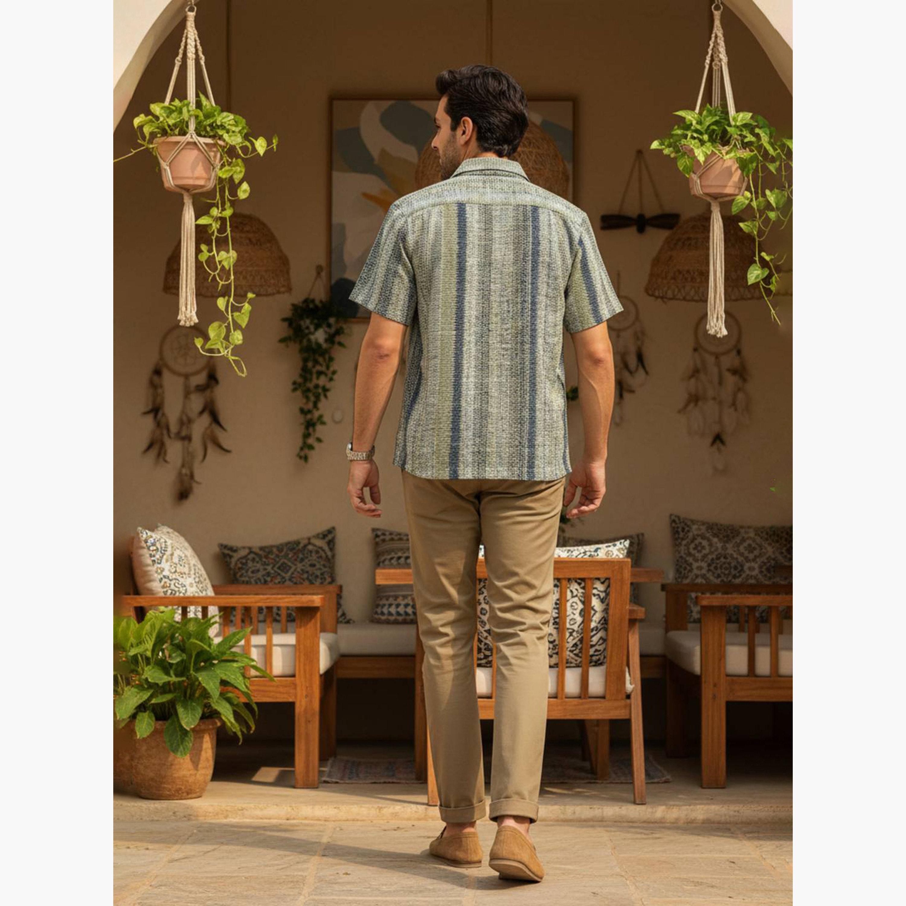 TRULOOM & X Styli Men Striped Regular Fit Cotton Shirt-men-clothing-shirts-image-3