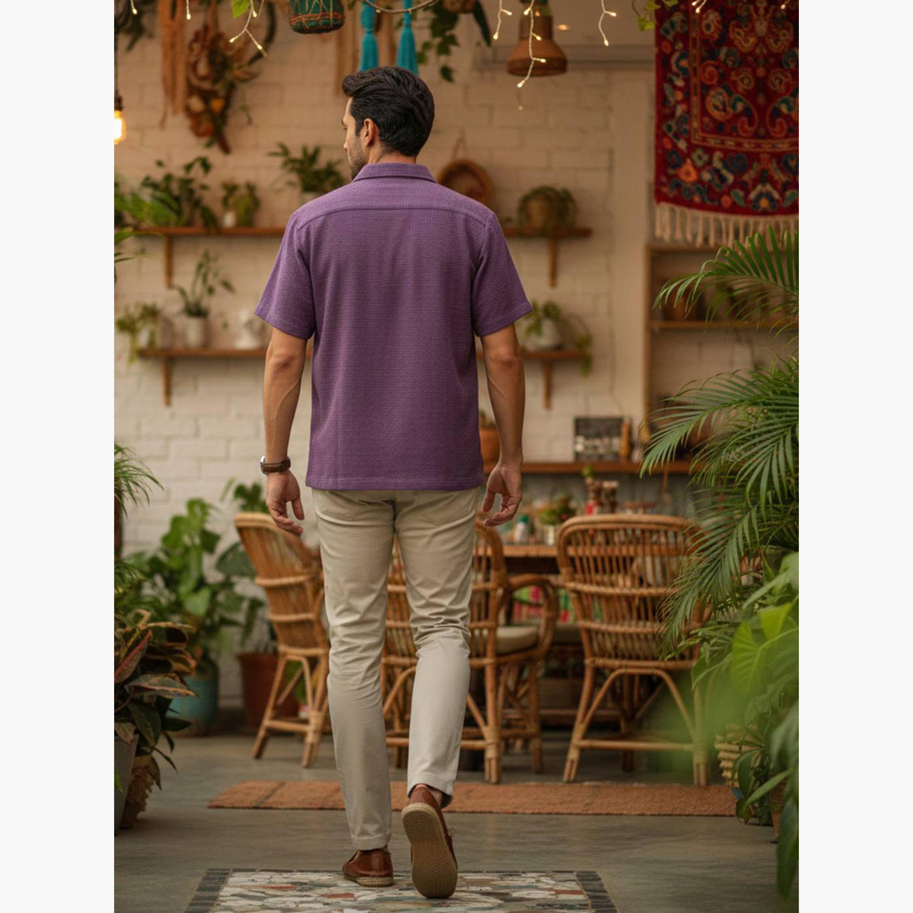 قميص قطن بقصة عادية للرجال-men-clothing-shirts-image-3