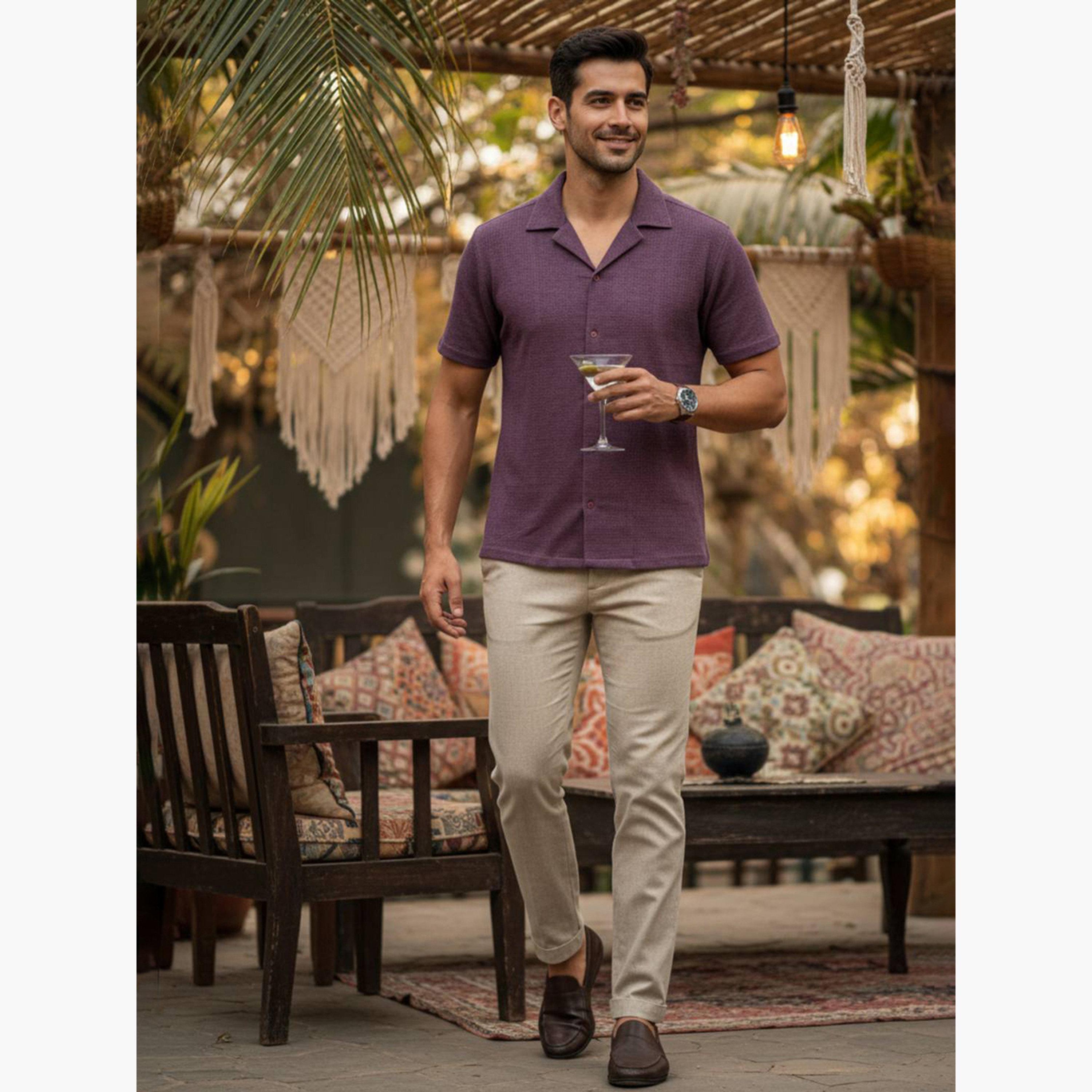 قميص قطن بقصة عادية للرجال-men-clothing-shirts-image-4