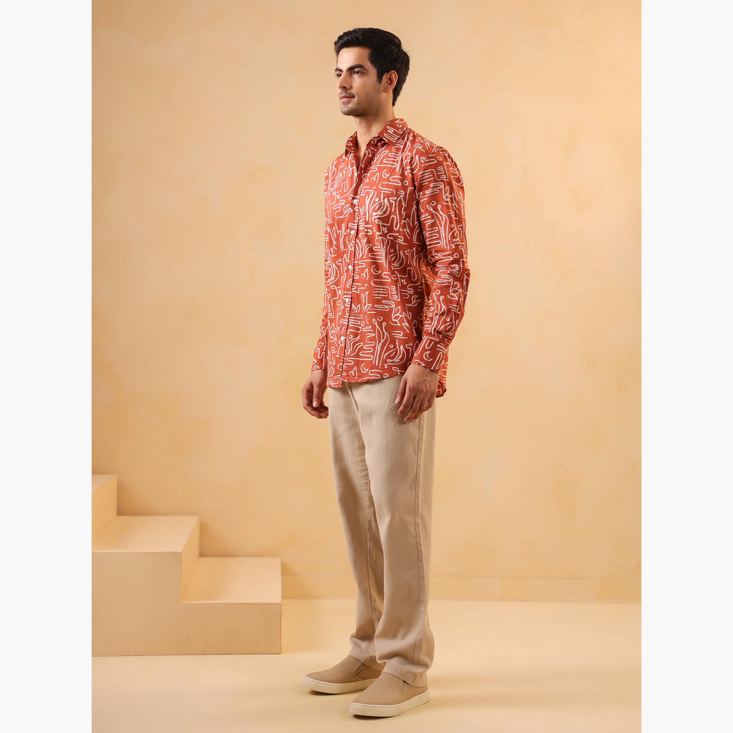 قميص قطن بقصة عادية للرجال-men-clothing-shirts-image-4