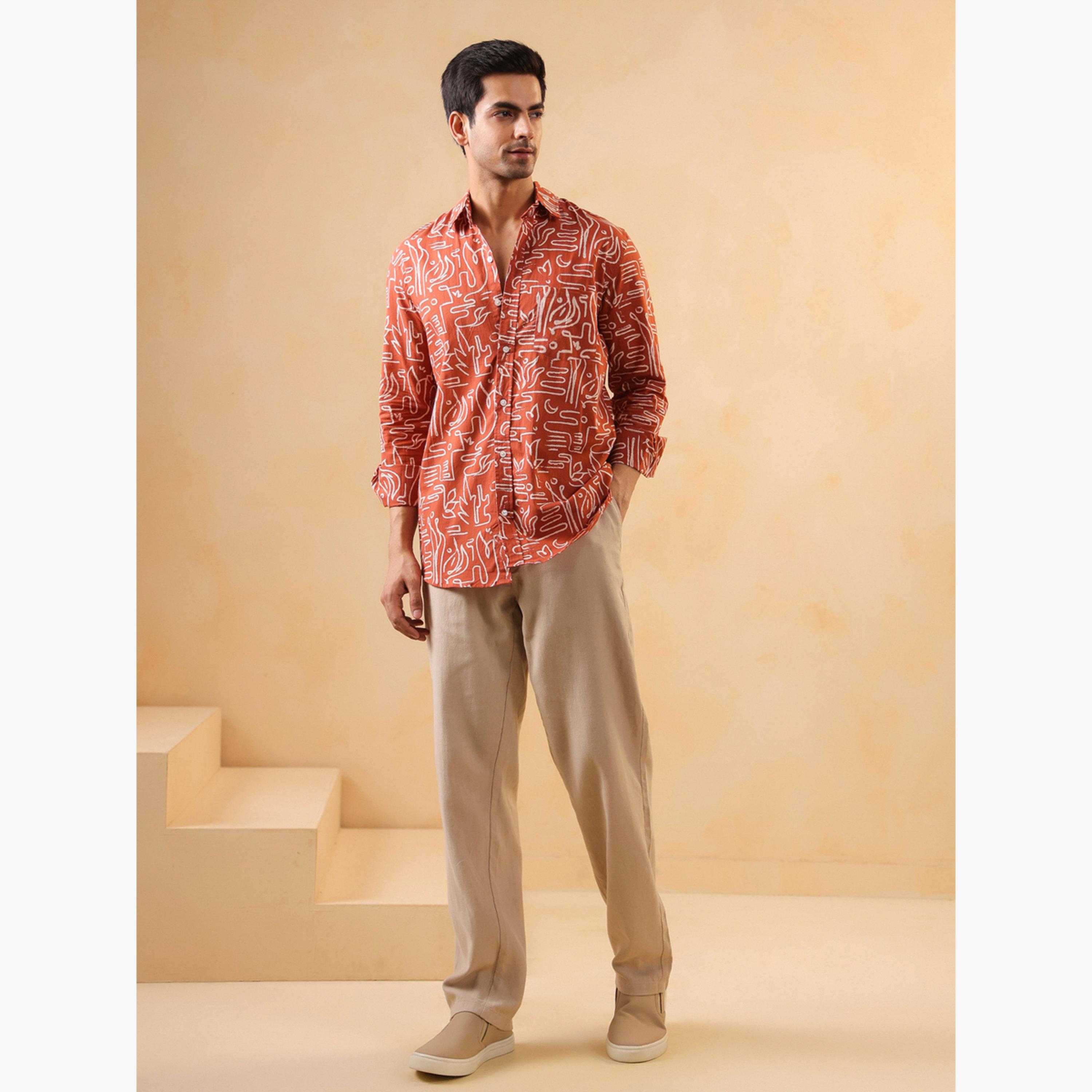 قميص قطن بقصة عادية للرجال-men-clothing-shirts-image-6