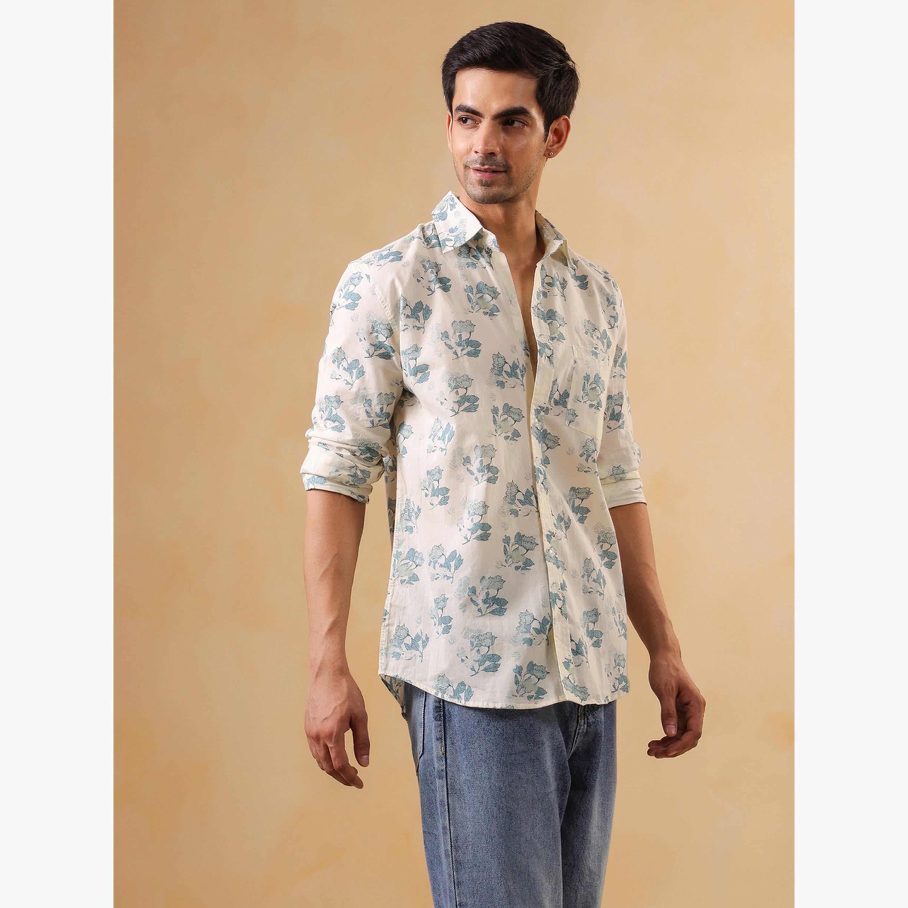 قميص قطن بقصة عادية للرجال-men-clothing-shirts-image-1