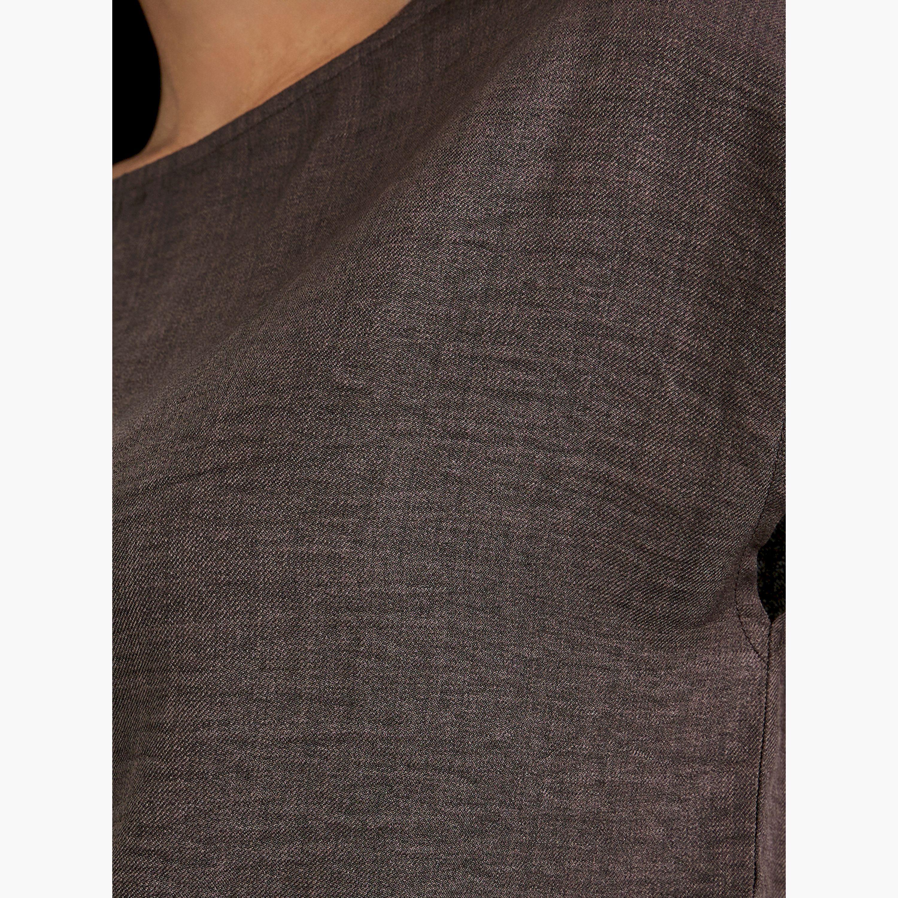 Styli Brown Waist Drawstring Tie Top-women-clothing-shirtsandblouses-blouses-image-4