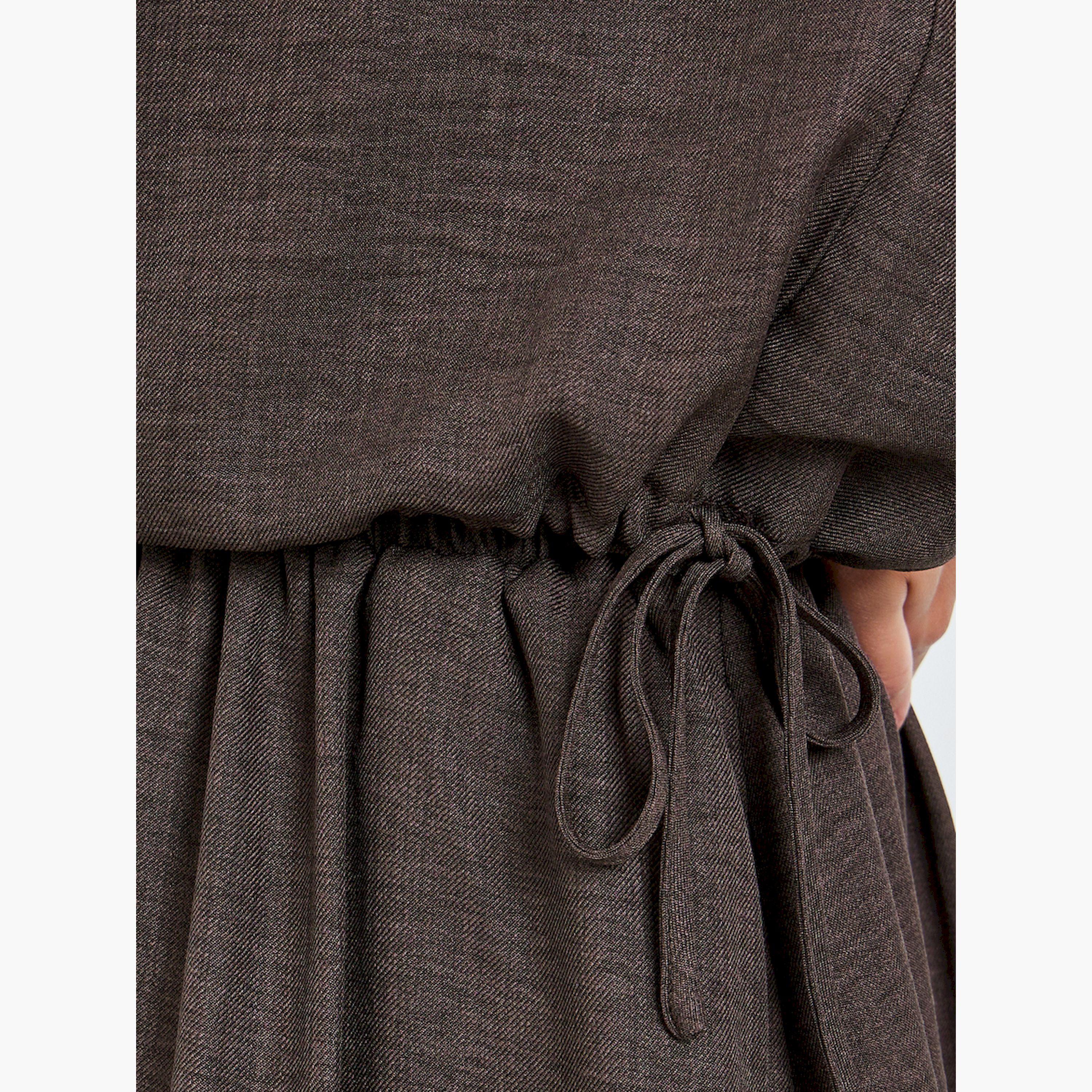 ستايلي - بلوزة لون بني برباط عند الخصر-women-clothing-shirtsandblouses-blouses-image-5