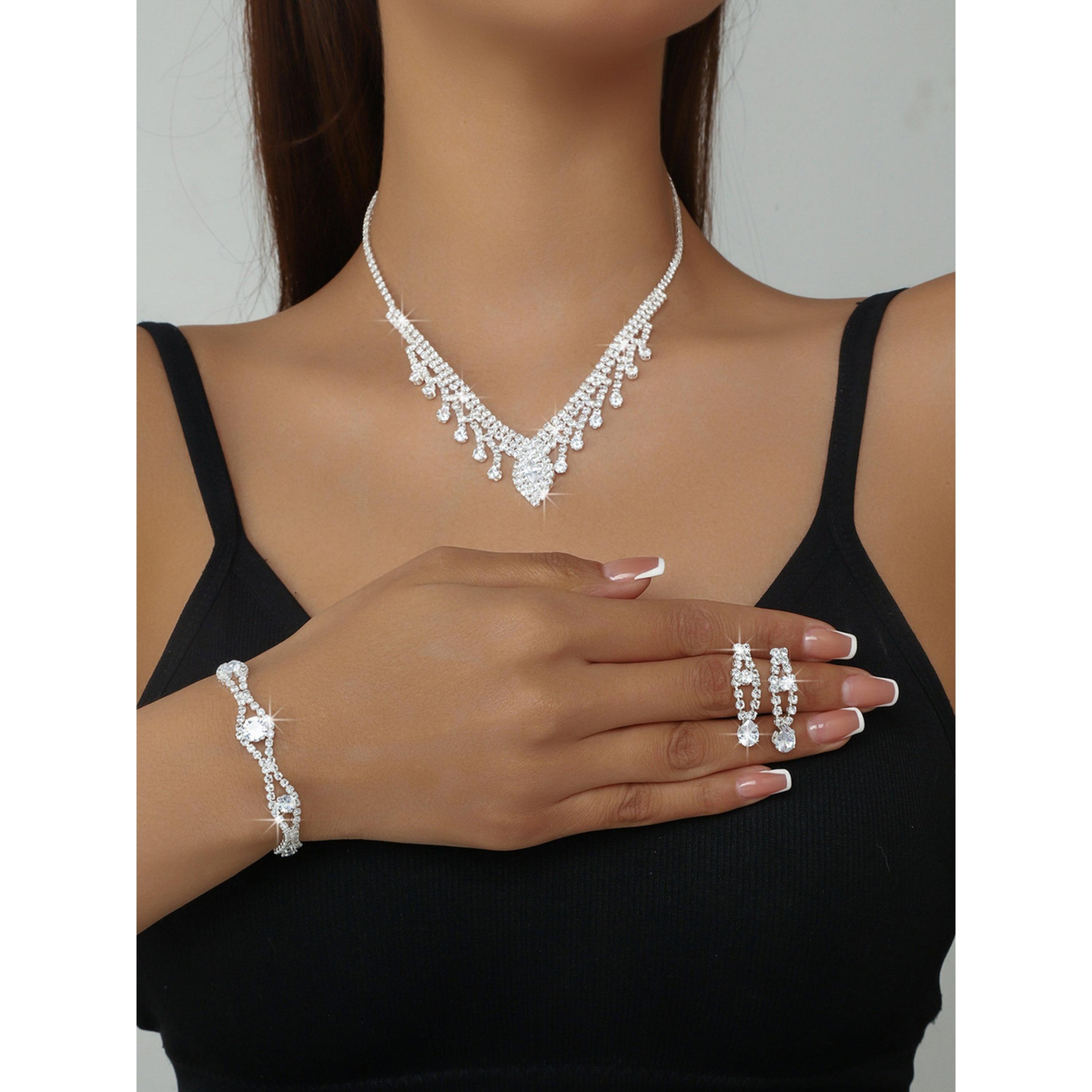 Take Two 3-Piece Embellished Necklace, Bracelet And Earrings Jewelry Set-women-watchesandjewellery-jewellery-jewellerysets-image-2