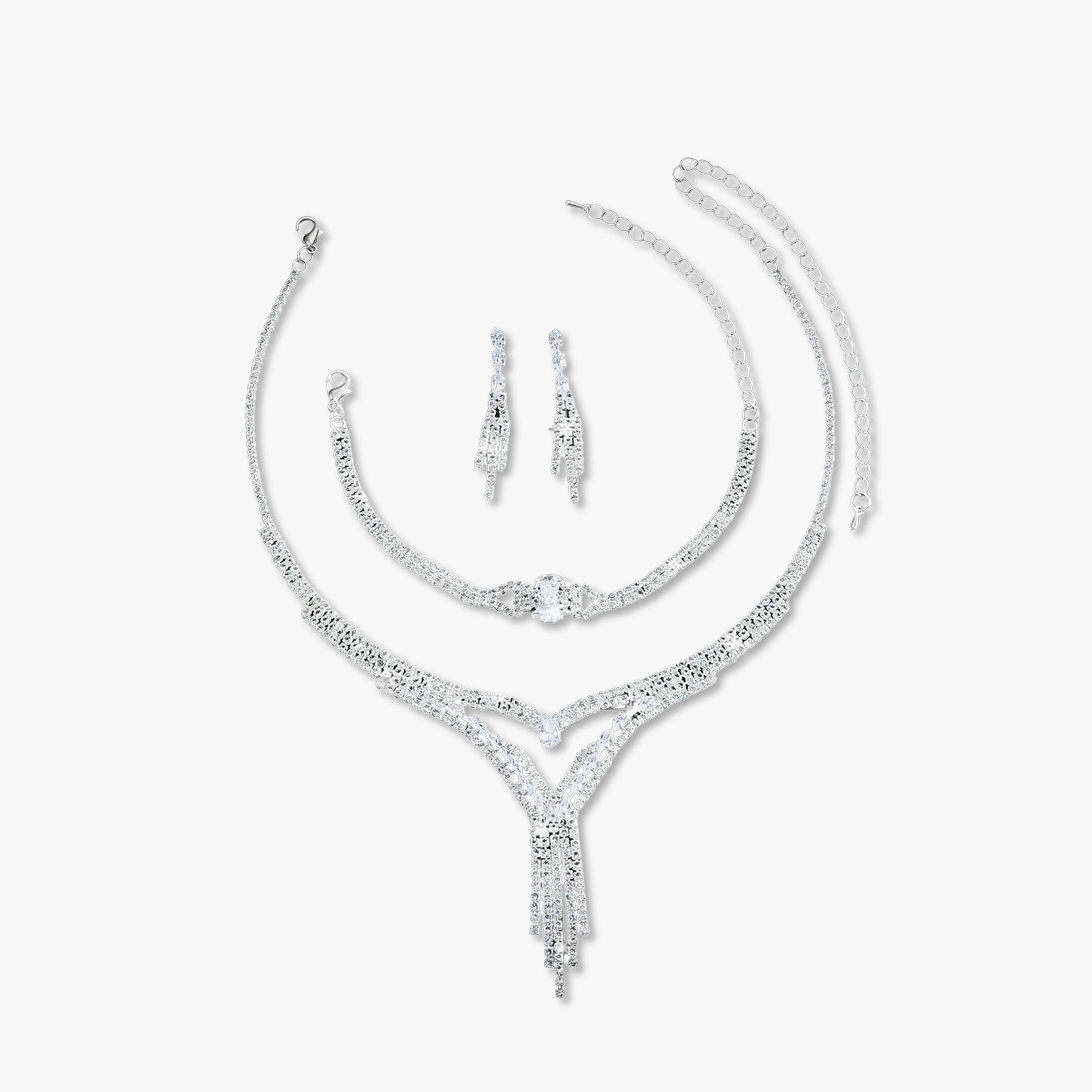 Take Two 3-Piece Embellished Necklace, Bracelet And Earrings Jewelry Set-women-watchesandjewellery-jewellery-jewellerysets-image-1