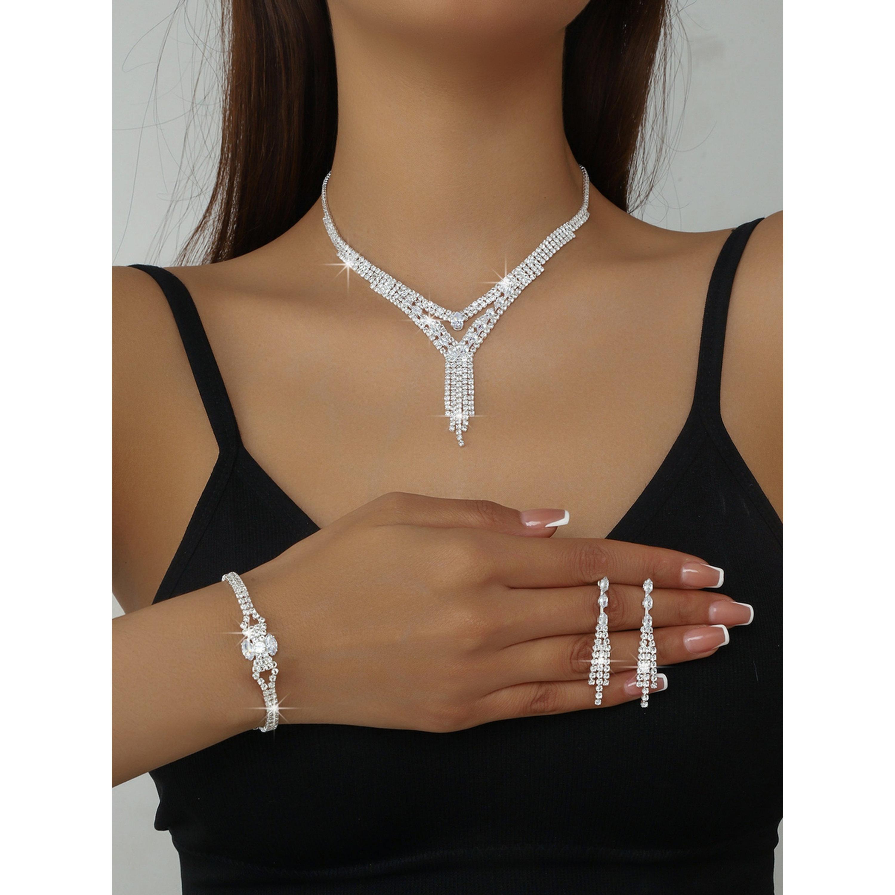 Take Two 3-Piece Embellished Necklace, Bracelet And Earrings Jewelry Set-women-watchesandjewellery-jewellery-jewellerysets-image-2