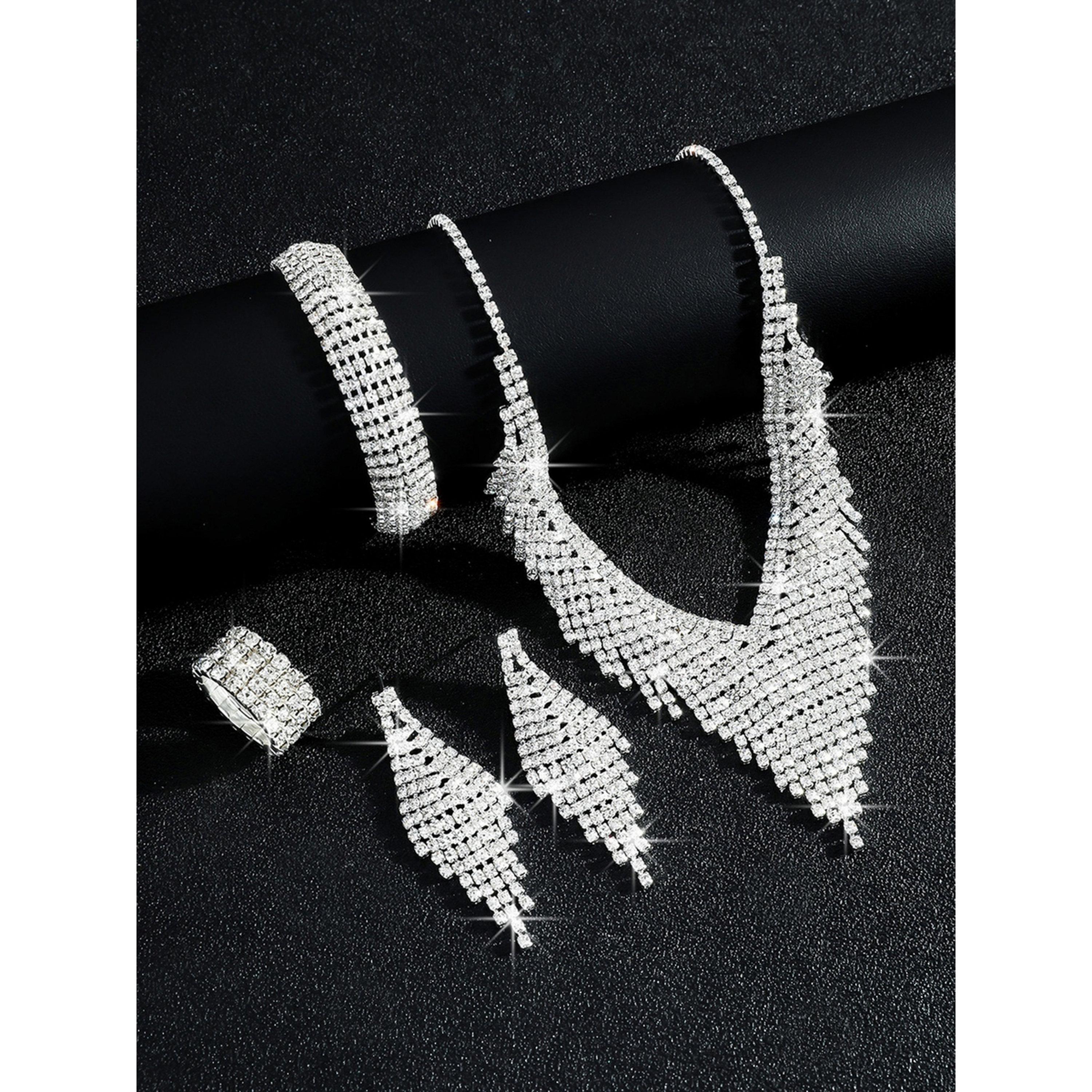 Take Two 4-Piece Embellished Necklace, Bracelet, Ring And Earrings Jewelry Set-women-watchesandjewellery-jewellery-jewellerysets-image-6