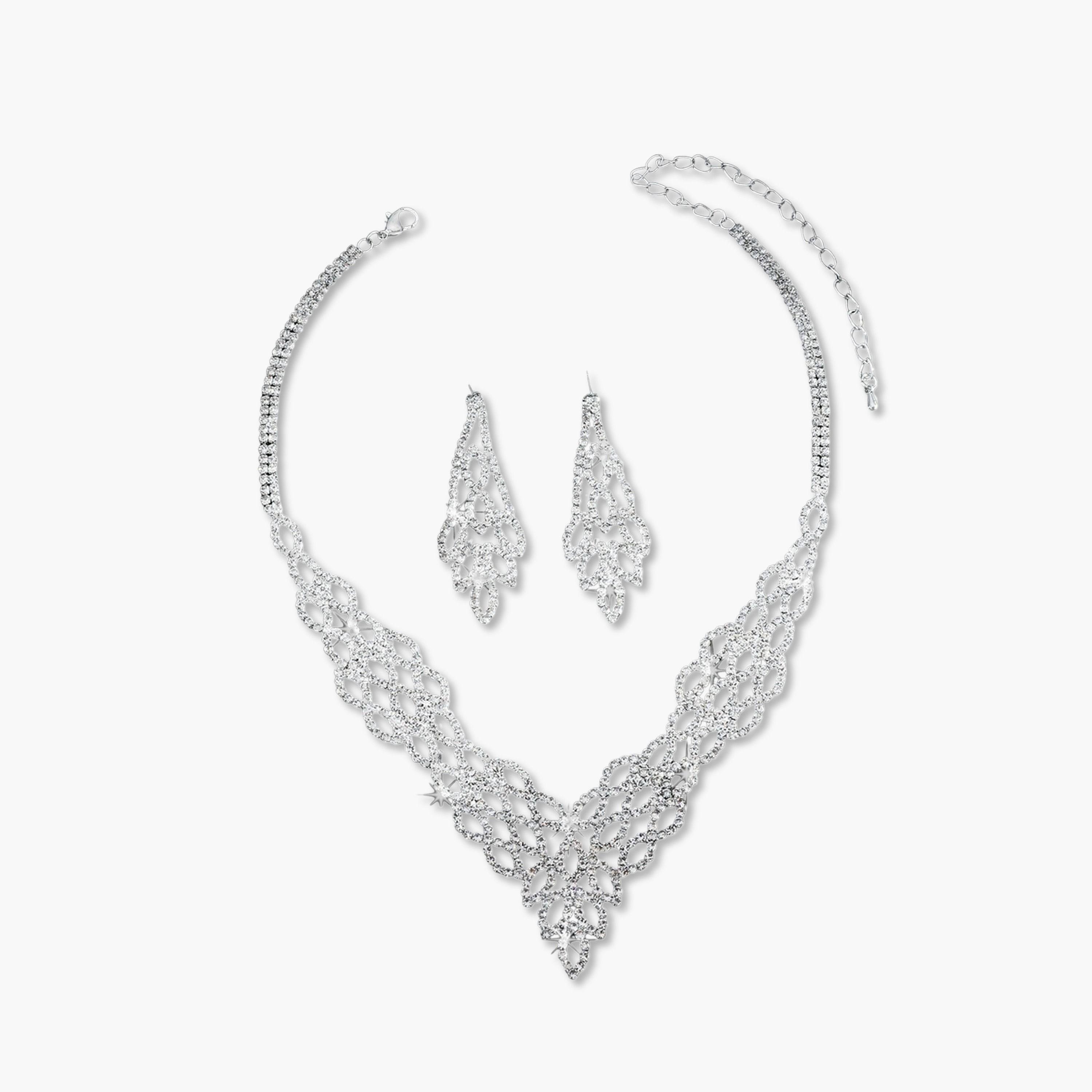 Take Two 2-Piece Embellished Necklace And Earrings Jewelry Set-women-watchesandjewellery-jewellery-jewellerysets-image-1
