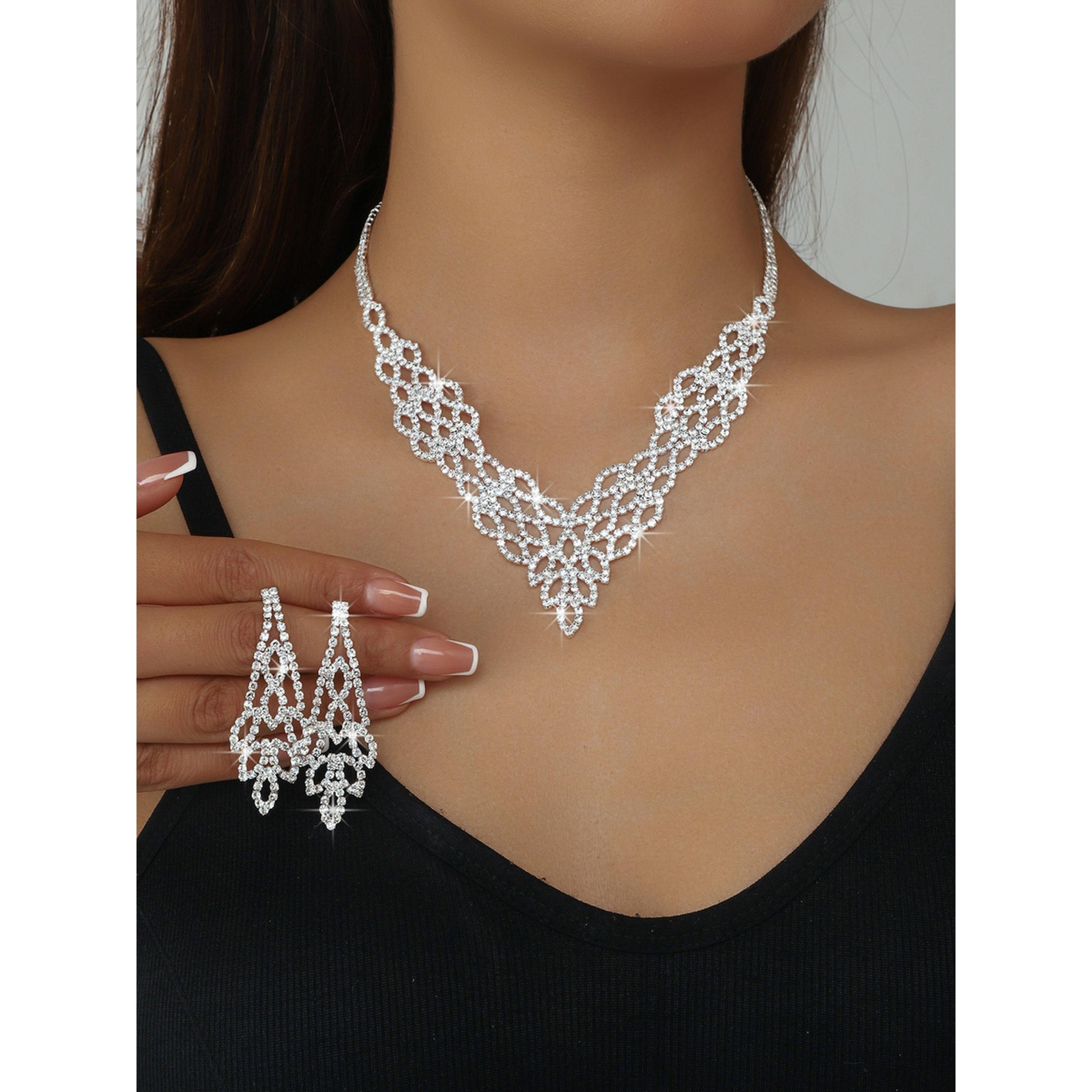 Take Two 2-Piece Embellished Necklace And Earrings Jewelry Set-women-watchesandjewellery-jewellery-jewellerysets-image-2