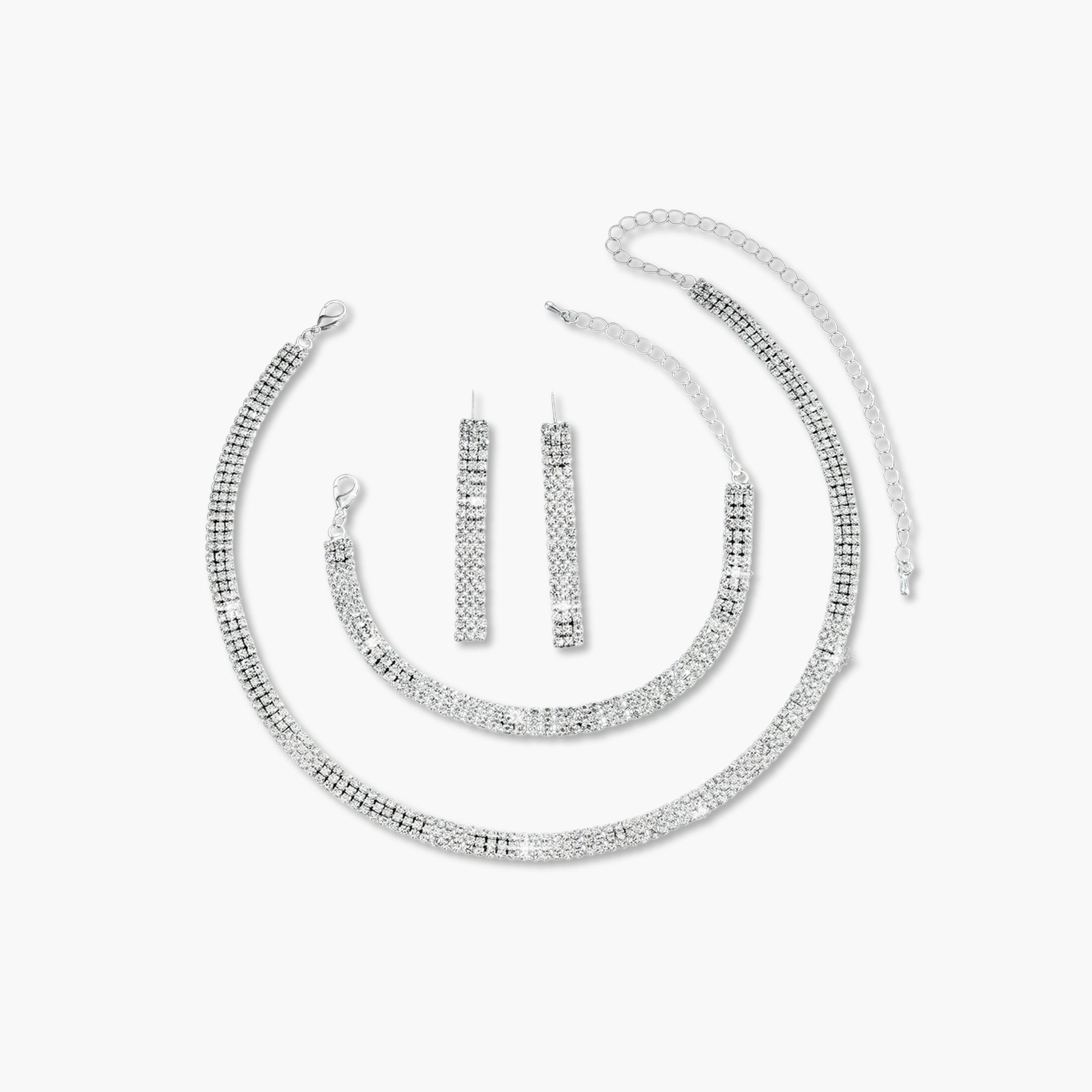 Take Two 3-Piece Embellished Necklace, Bracelet And Earrings Jewelry Set-women-watchesandjewellery-jewellery-jewellerysets-image-1