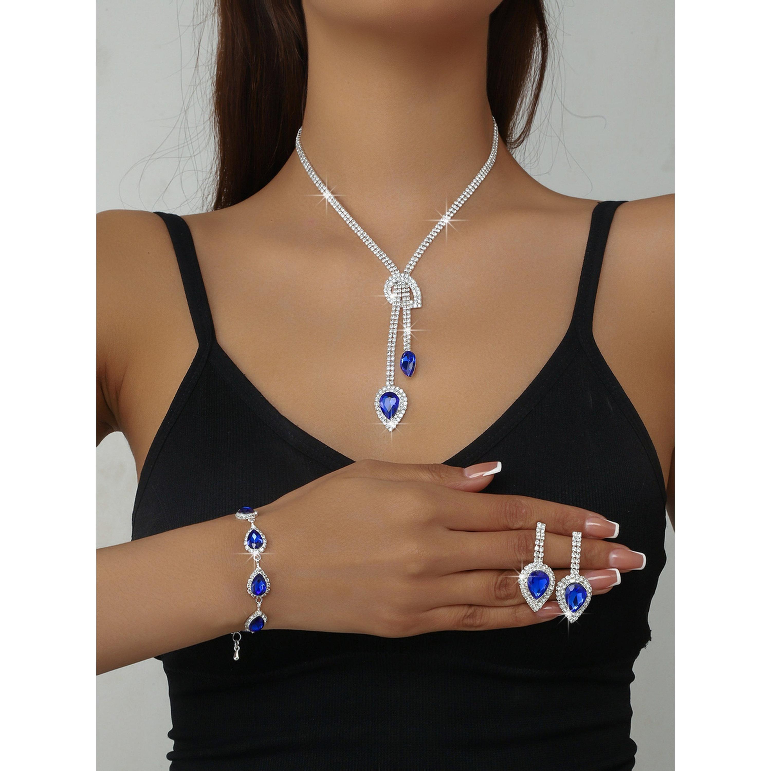 Take Two 3-Piece Embellished Necklace, Bracelet And Earrings Jewelry Set-women-watchesandjewellery-jewellery-jewellerysets-image-2