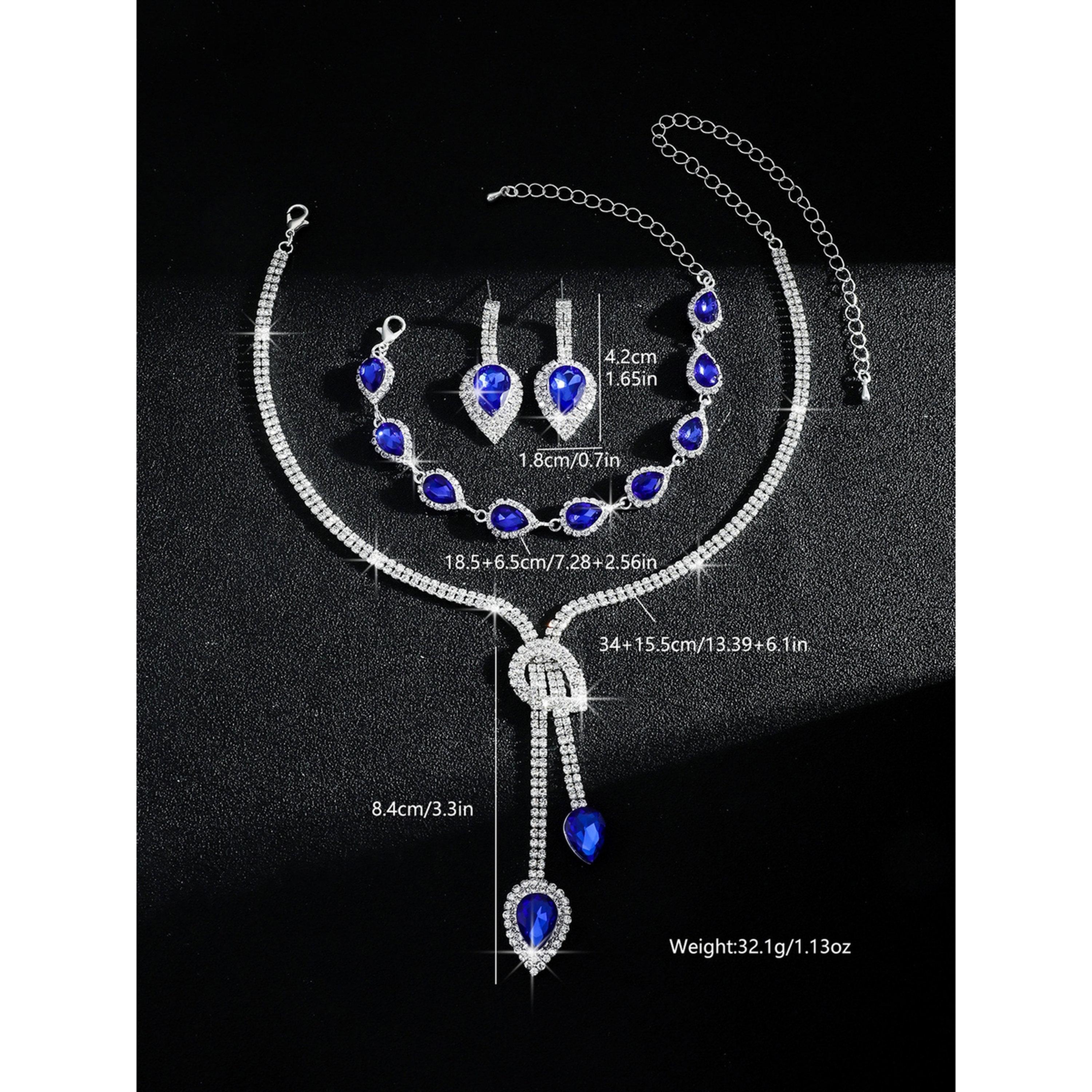 Take Two 3-Piece Embellished Necklace, Bracelet And Earrings Jewelry Set-women-watchesandjewellery-jewellery-jewellerysets-image-4