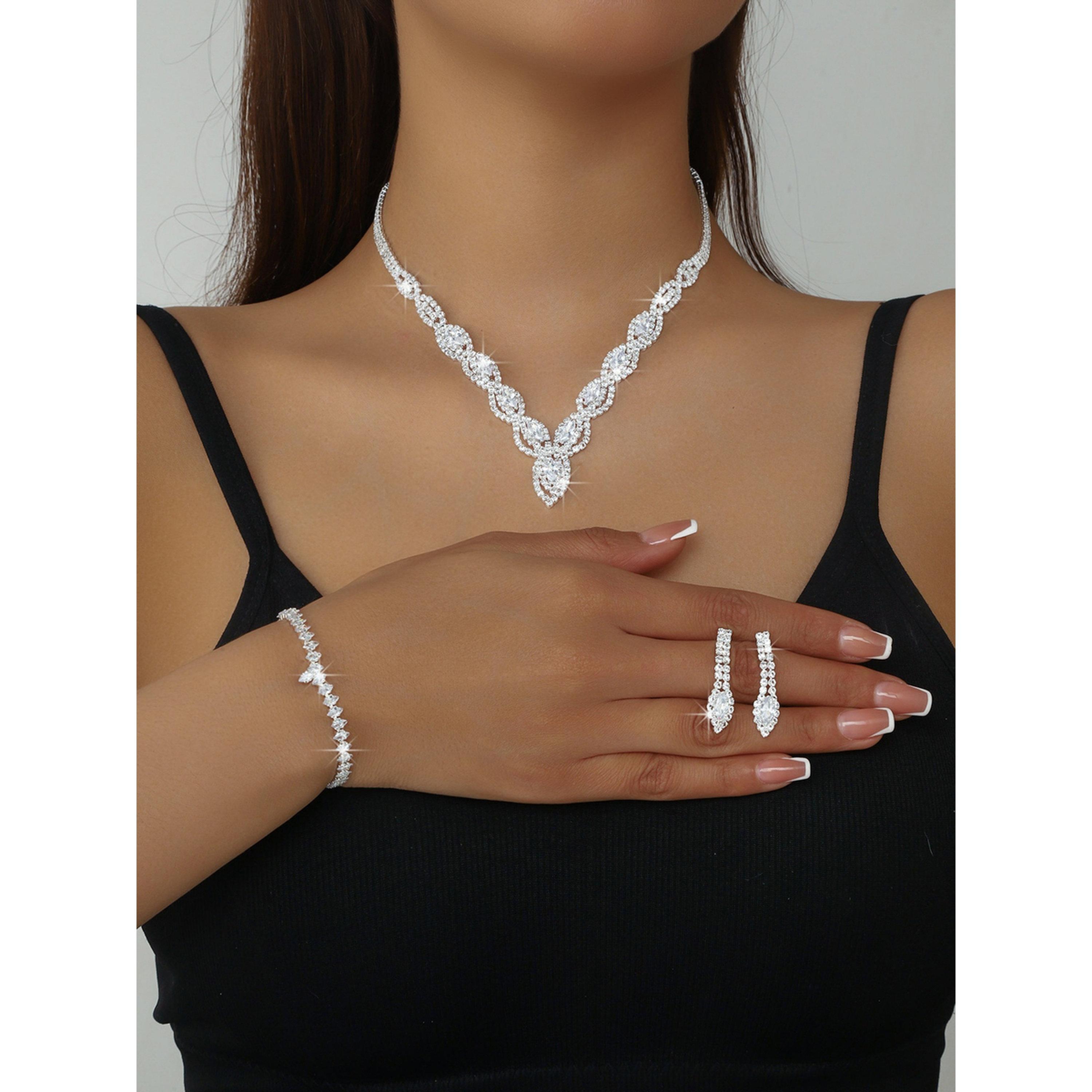 Take Two 3-Piece Embellished Necklace, Bracelet And Earrings Jewelry Set-women-watchesandjewellery-jewellery-jewellerysets-image-2