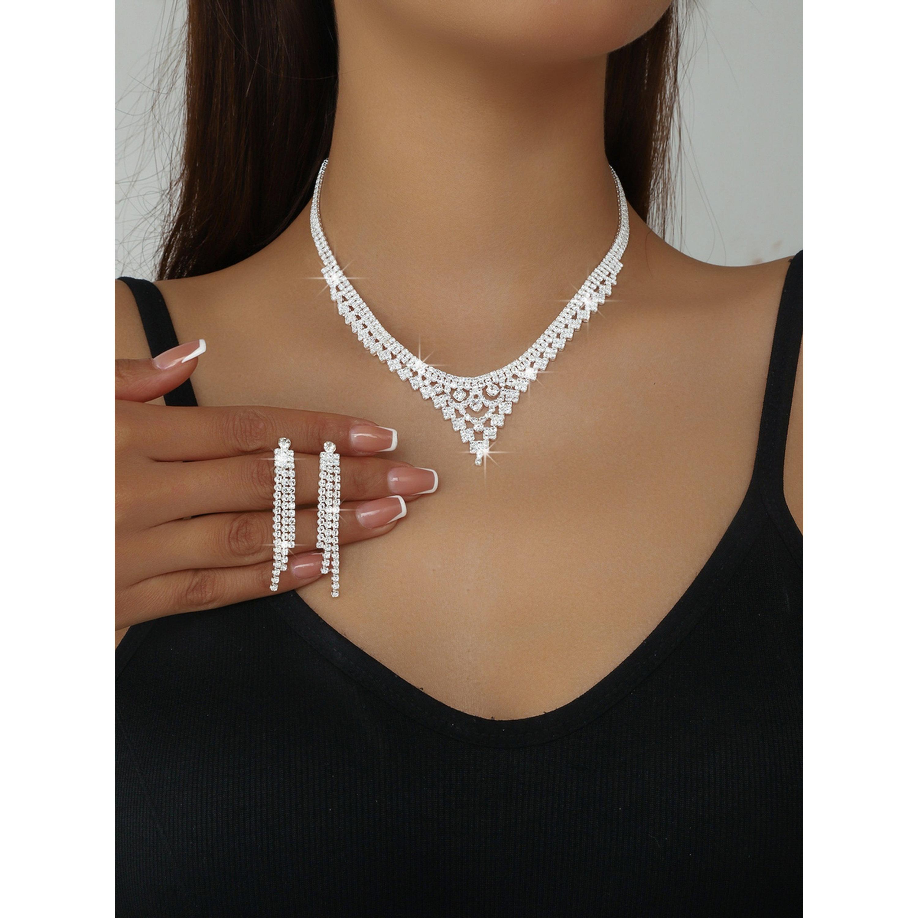 Take Two 2-Piece Embellished Necklace And Earrings Jewelry Set-women-watchesandjewellery-jewellery-jewellerysets-image-2