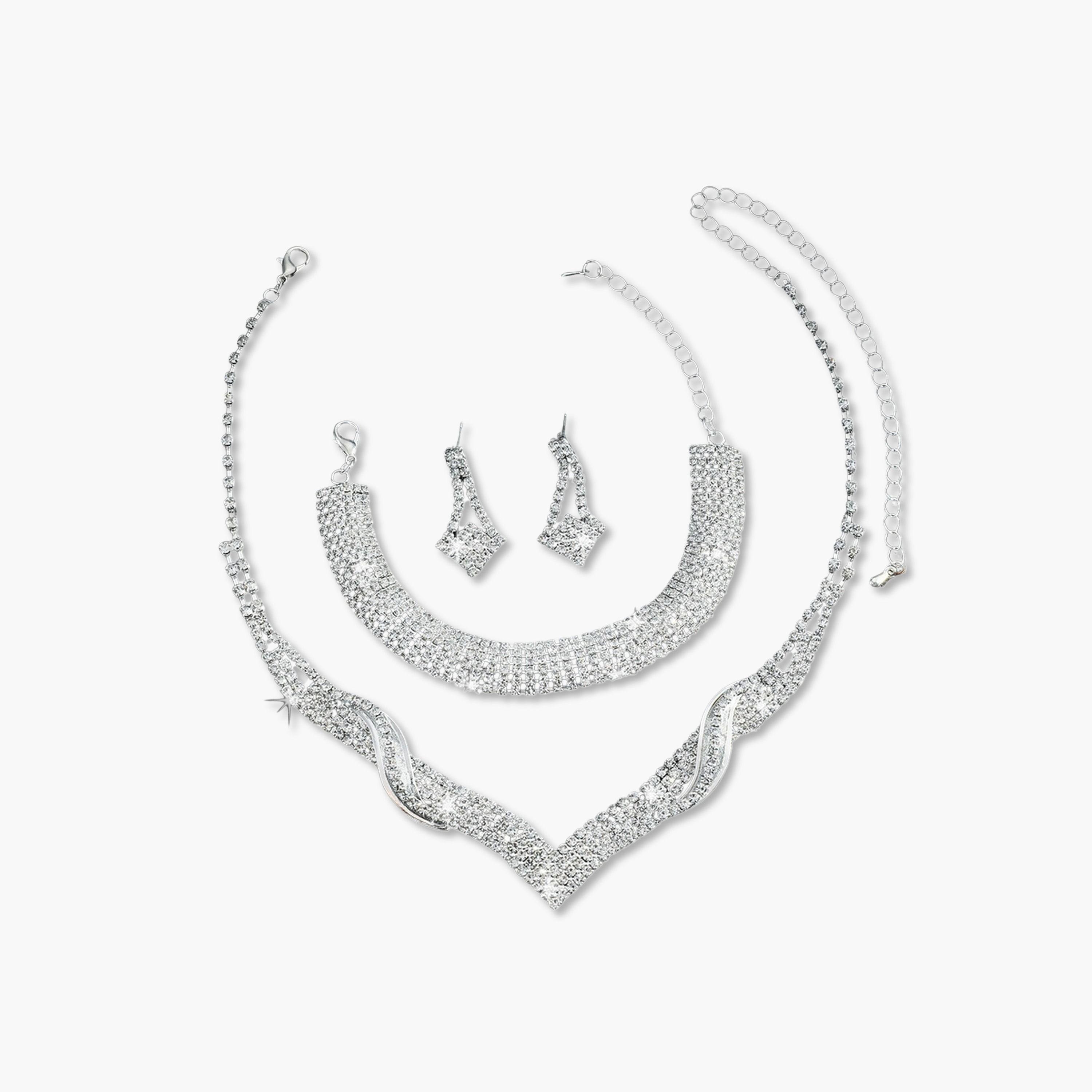 Take Two 3-Piece Embellished Necklace, Bracelet And Earrings Jewelry Set-women-watchesandjewellery-jewellery-jewellerysets-image-1