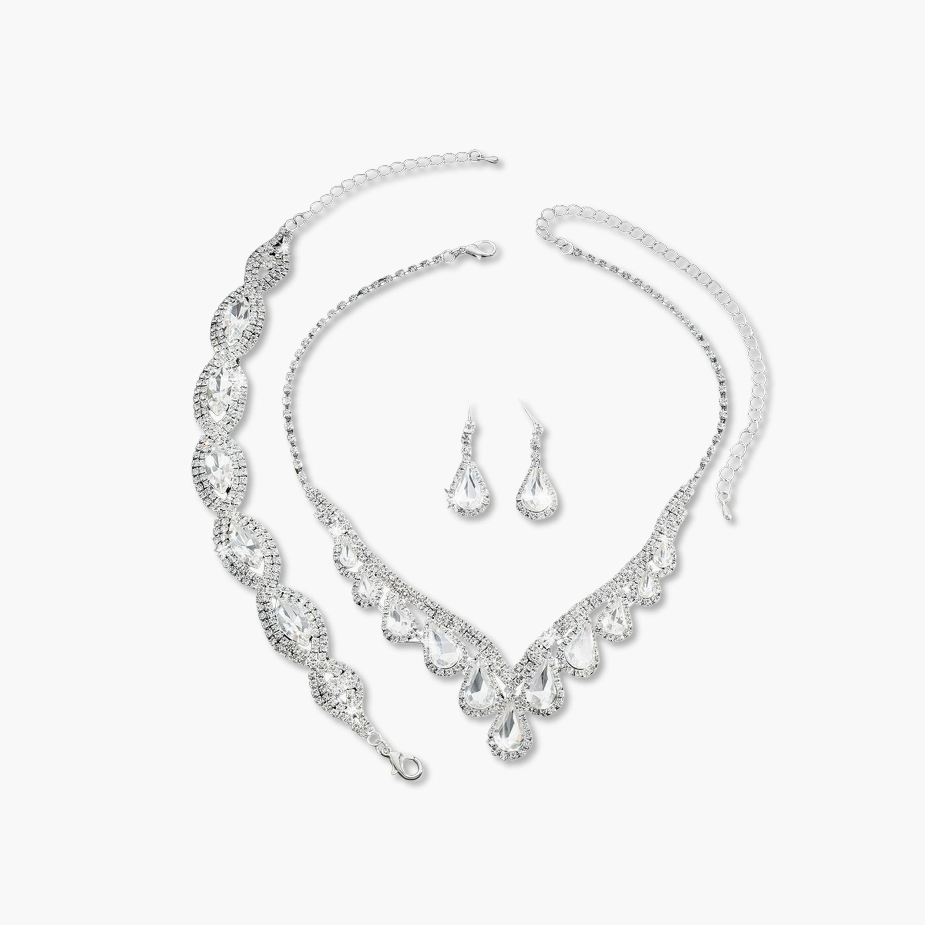 Take Two 3-Piece Embellished Necklace, Bracelet And Earrings Jewelry Set-women-watchesandjewellery-jewellery-jewellerysets-image-1