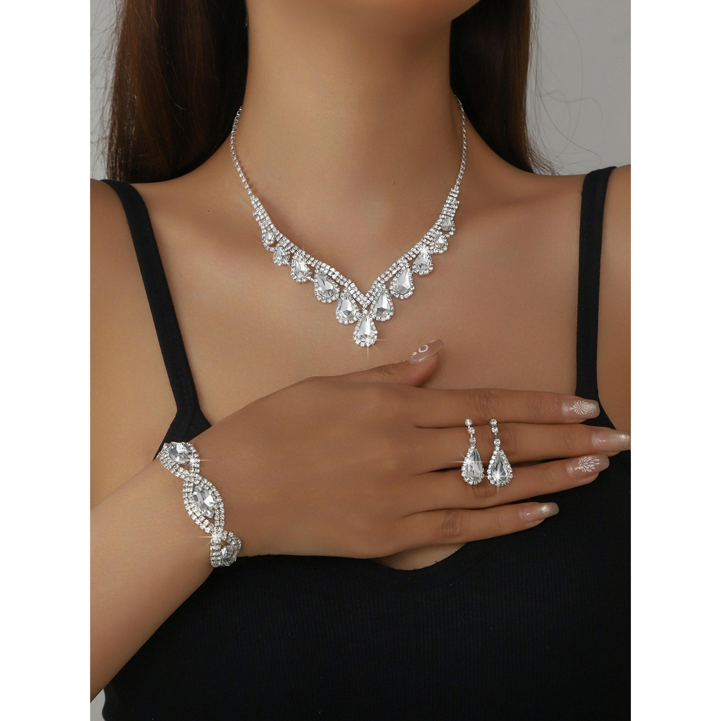 Take Two 3-Piece Embellished Necklace, Bracelet And Earrings Jewelry Set-women-watchesandjewellery-jewellery-jewellerysets-image-2