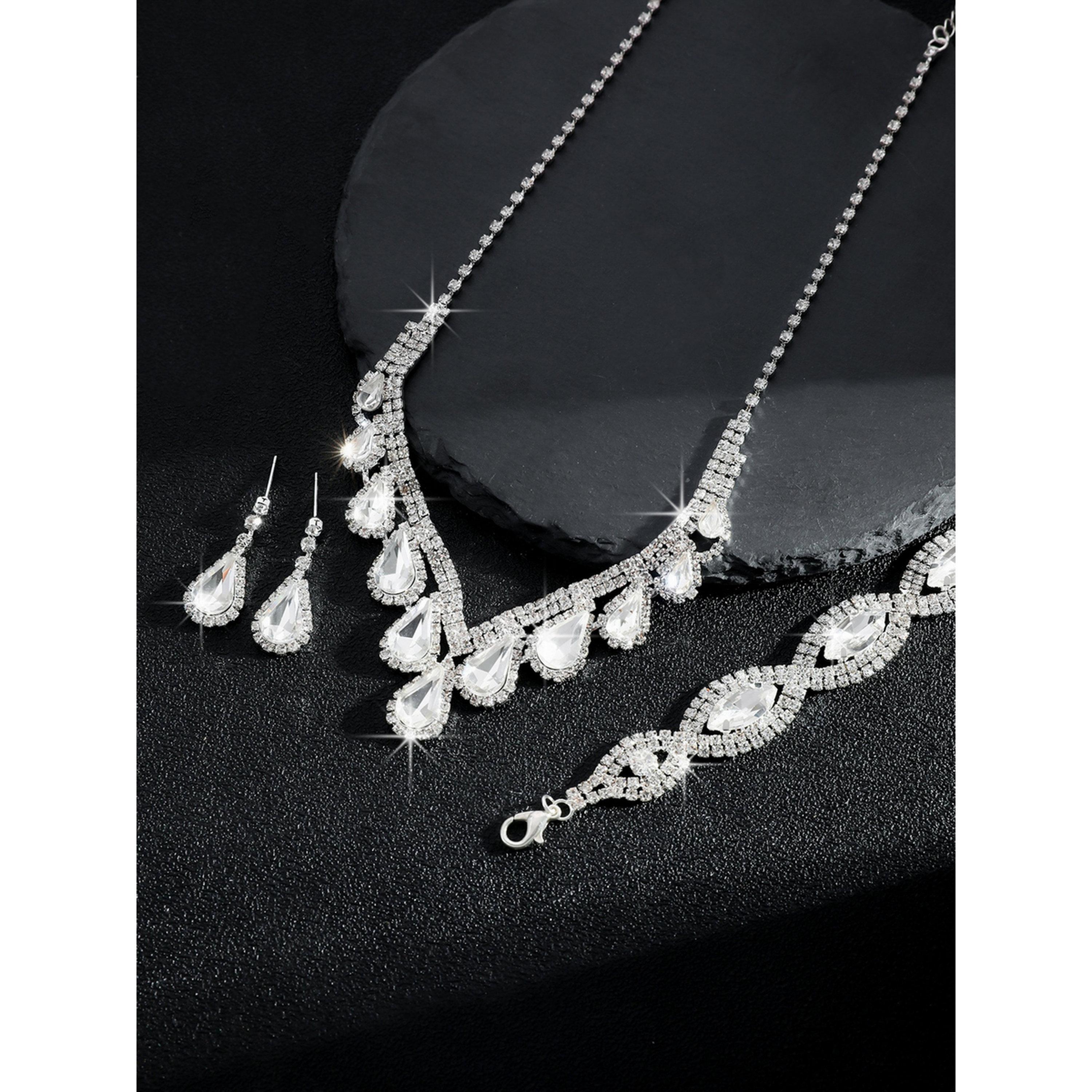 Take Two 3-Piece Embellished Necklace, Bracelet And Earrings Jewelry Set-women-watchesandjewellery-jewellery-jewellerysets-image-4