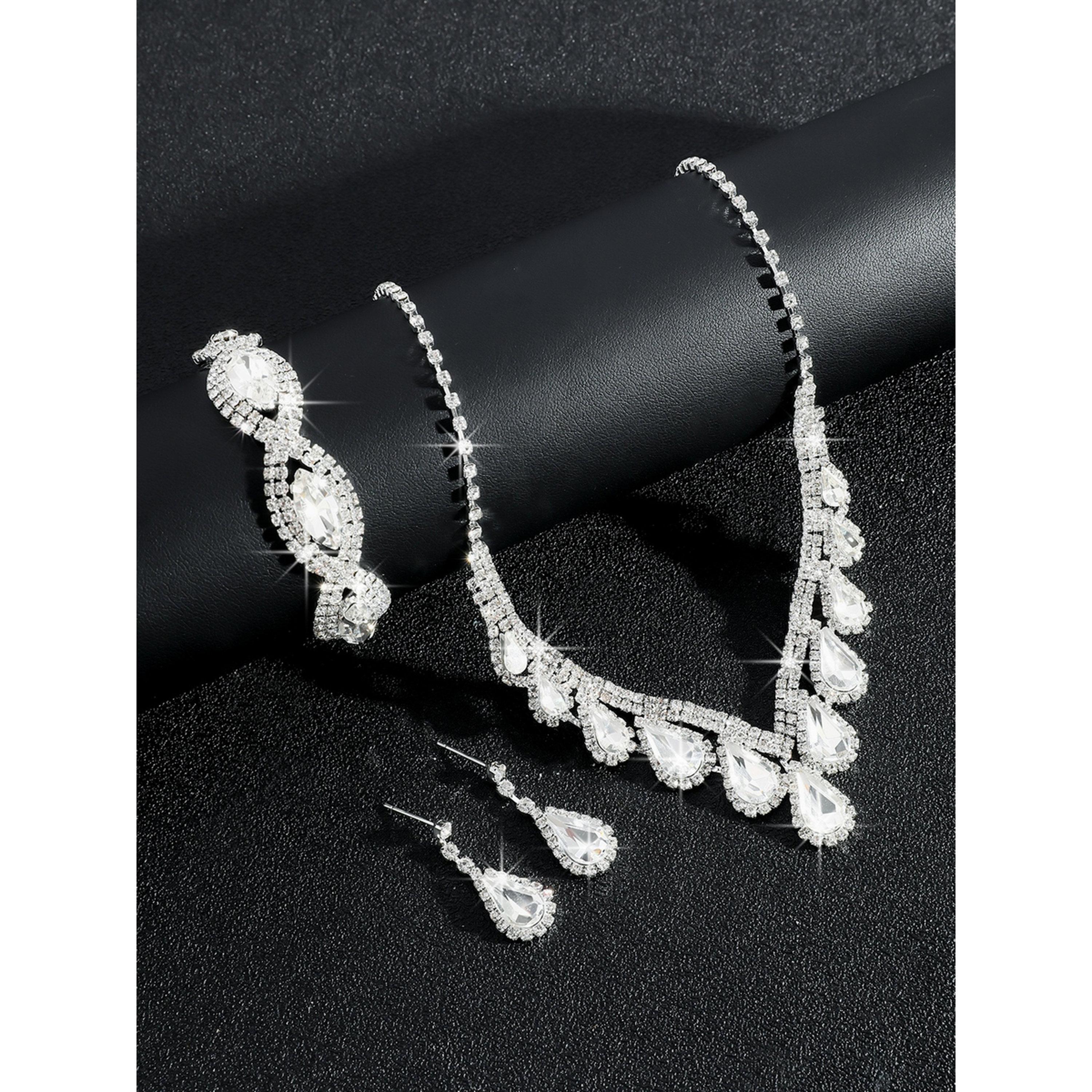 طقم مجوهرات 3 قطع عقد وسوار وأقراط منمقة-women-watchesandjewellery-jewellery-jewellerysets-image-6