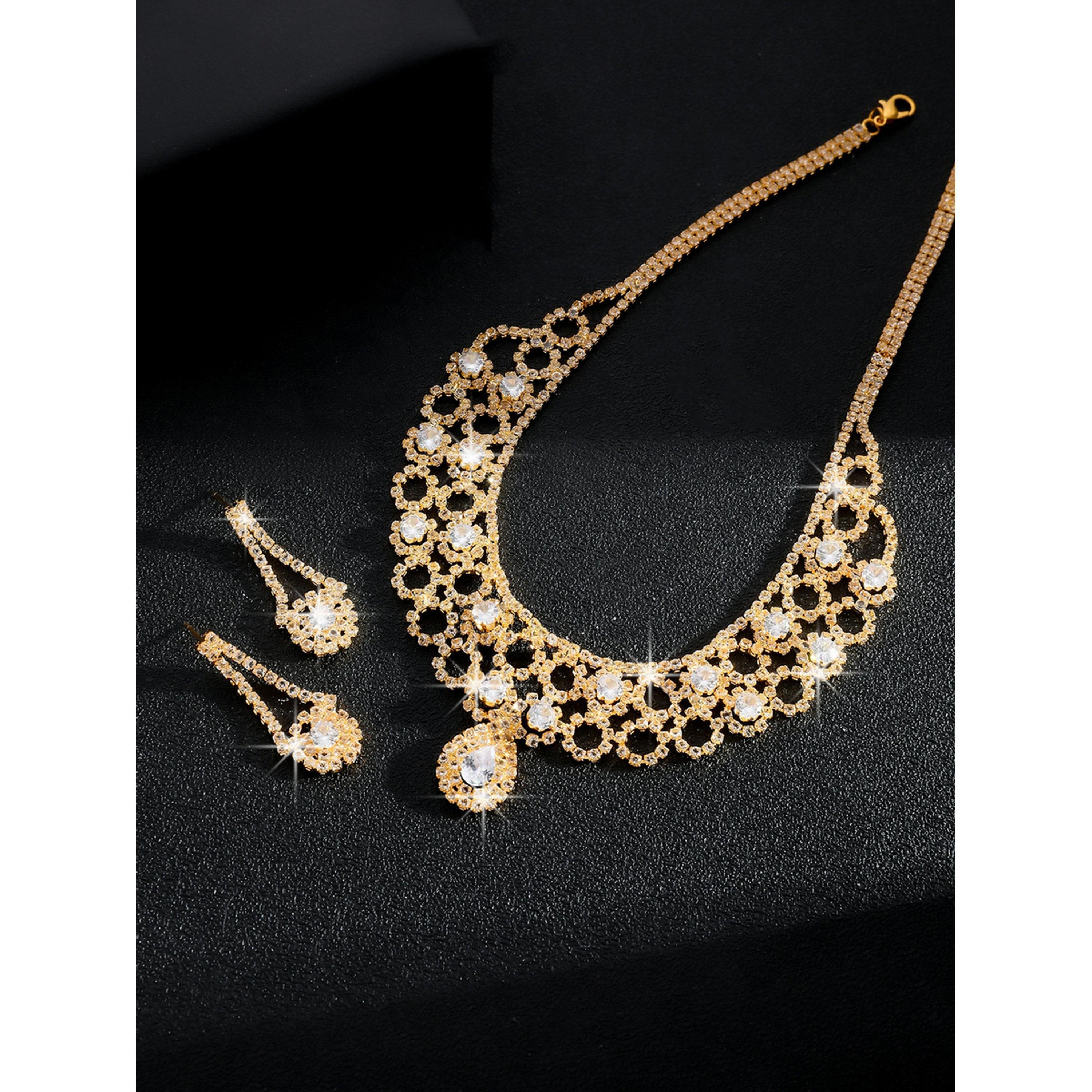 Take Two 2-Piece Embellished Necklace And Earrings Jewelry Set-women-watchesandjewellery-jewellery-jewellerysets-image-4