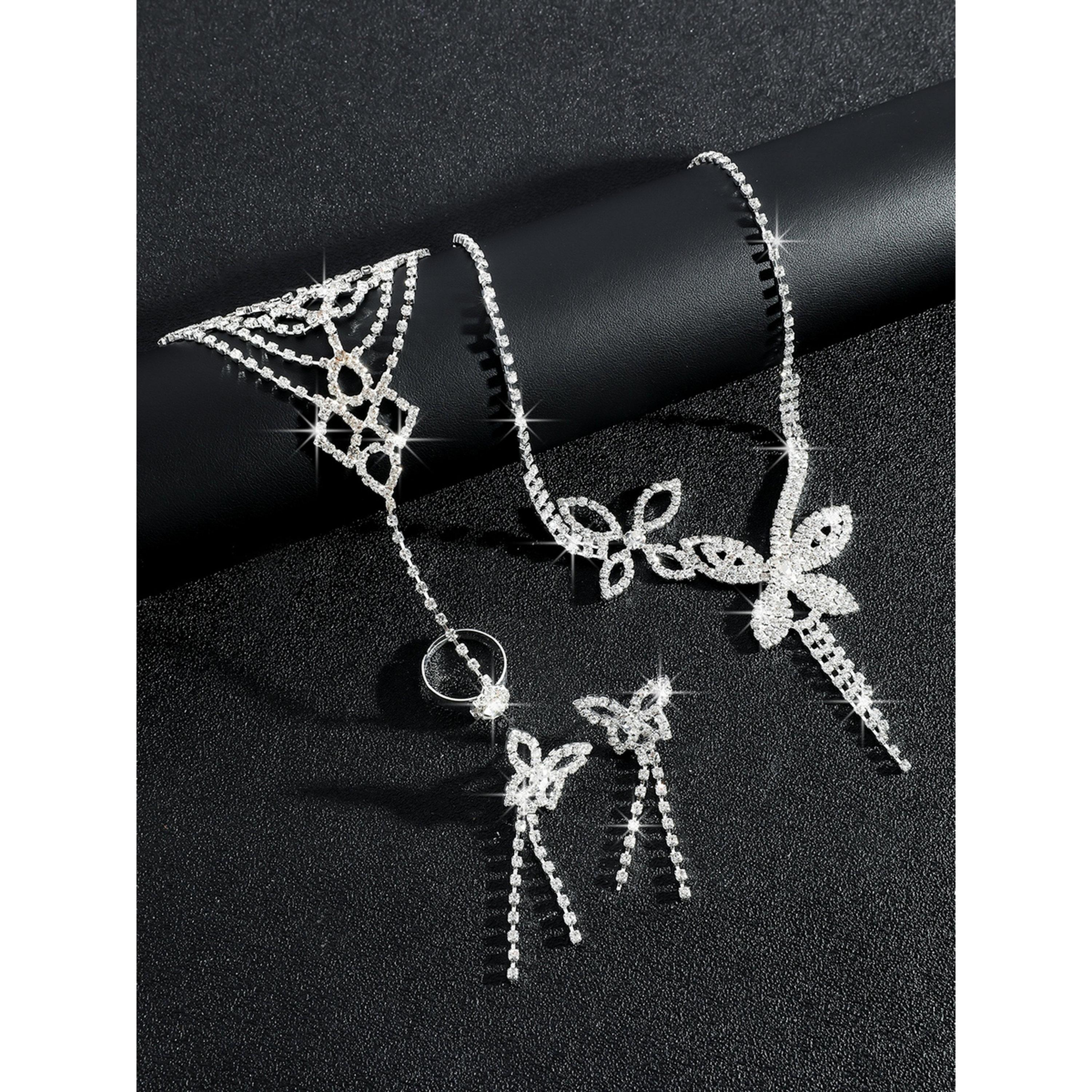 طقم مجوهرات 3 قطع عقد بتصميم فراشة وسوار وأقراط منمقة-women-watchesandjewellery-jewellery-jewellerysets-image-3