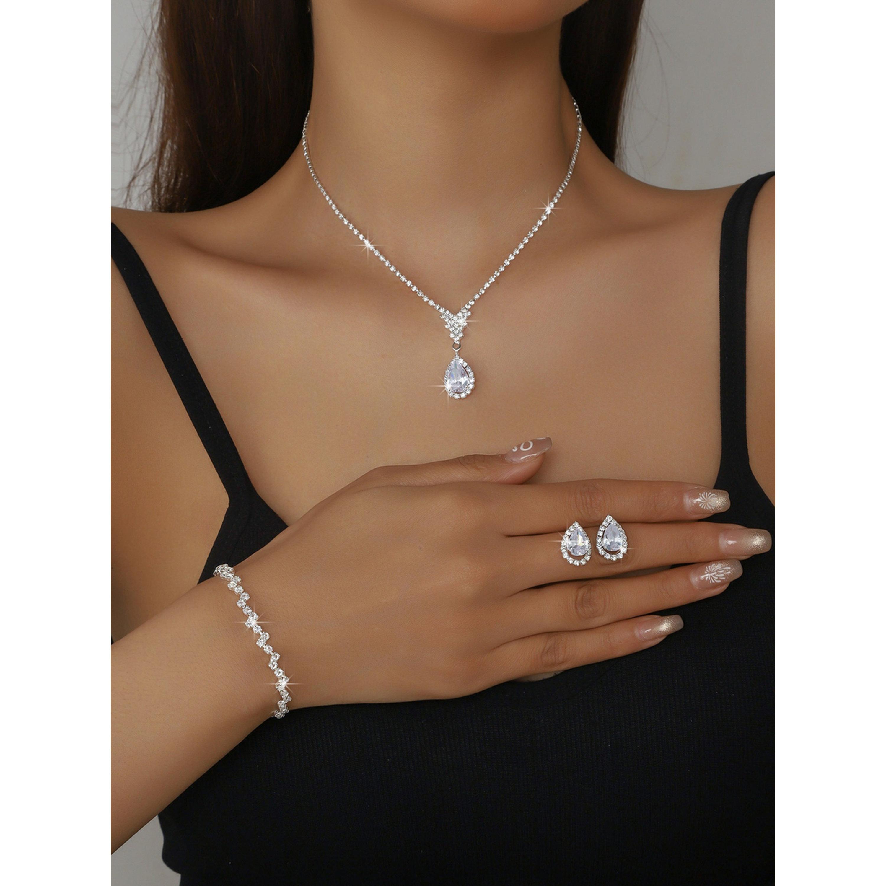 Take Two 3-Piece Embellished Necklace, Bracelet And Earrings Jewelry Set-women-watchesandjewellery-jewellery-jewellerysets-image-2