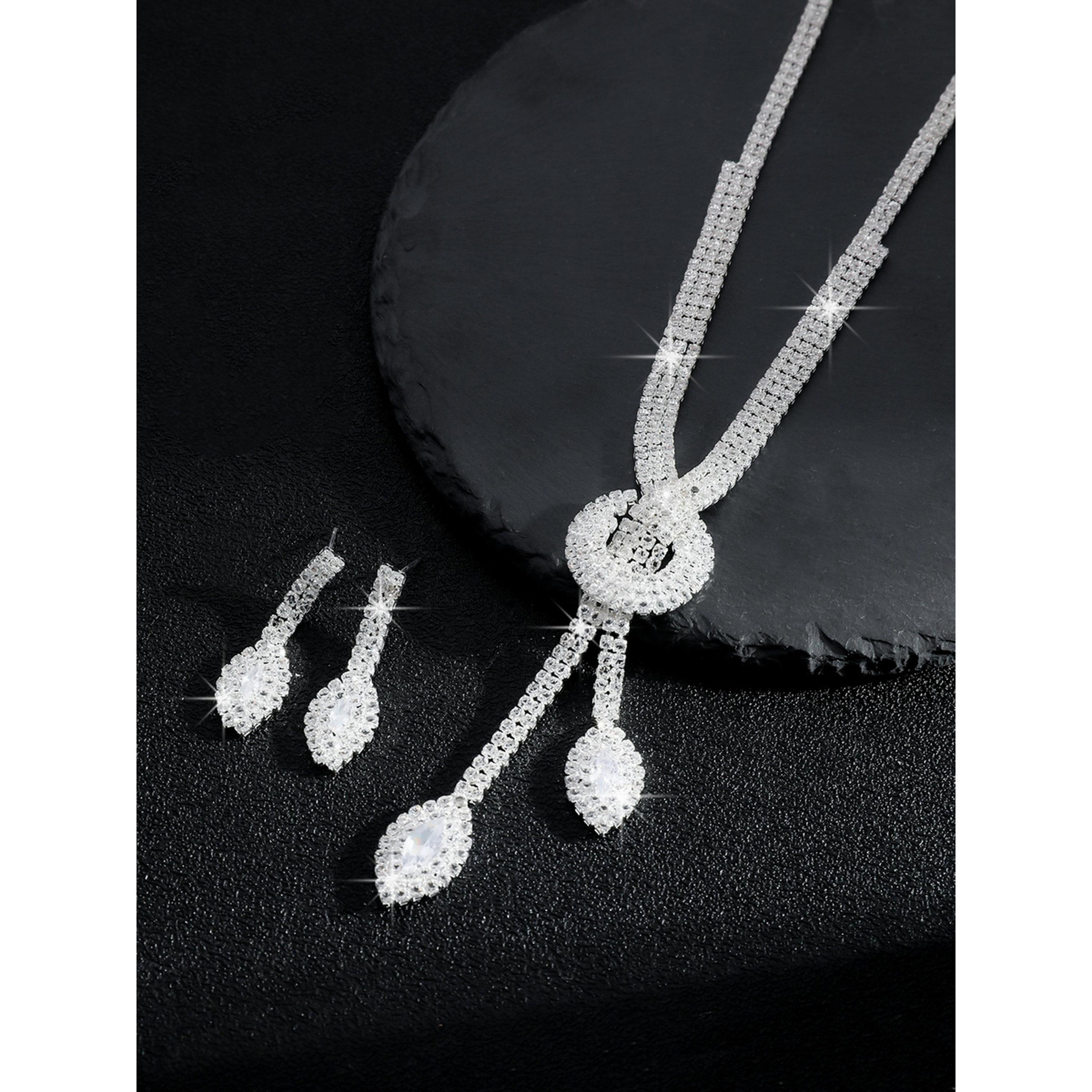 Take Two 2-Piece Embellished Necklace And Earrings Jewelry Set-women-watchesandjewellery-jewellery-jewellerysets-image-4