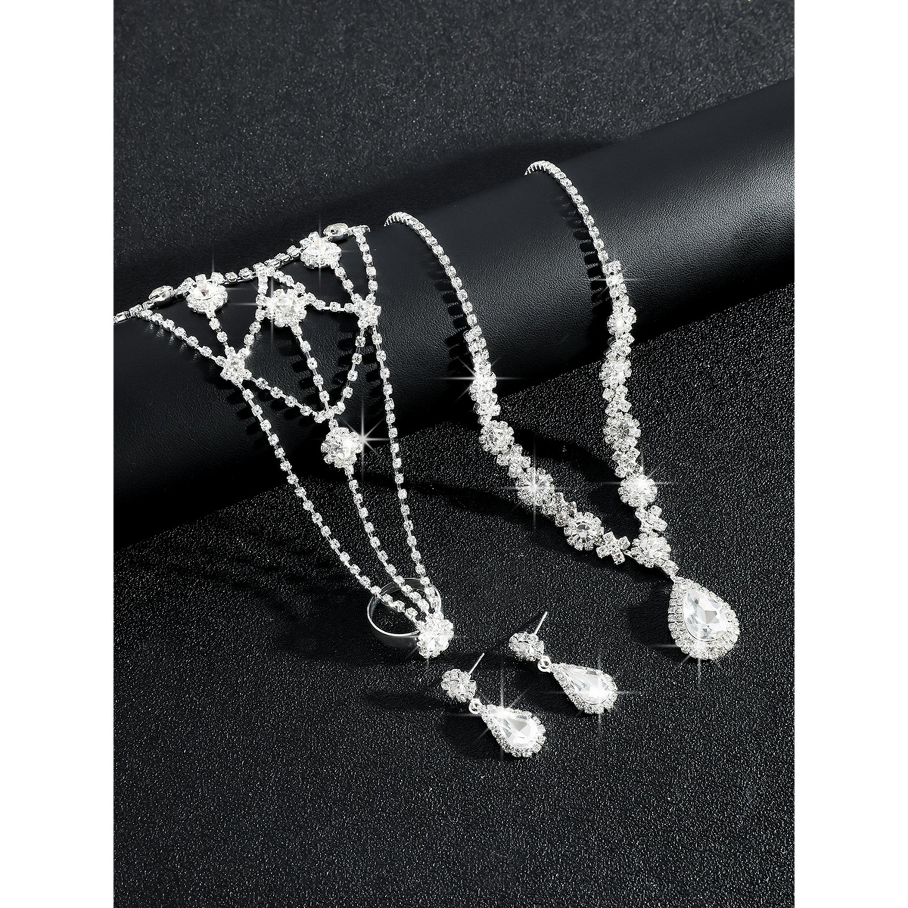 طقم مجوهرات 3 قطع عقد وسوار وأقراط منمقة-women-watchesandjewellery-jewellery-jewellerysets-image-6
