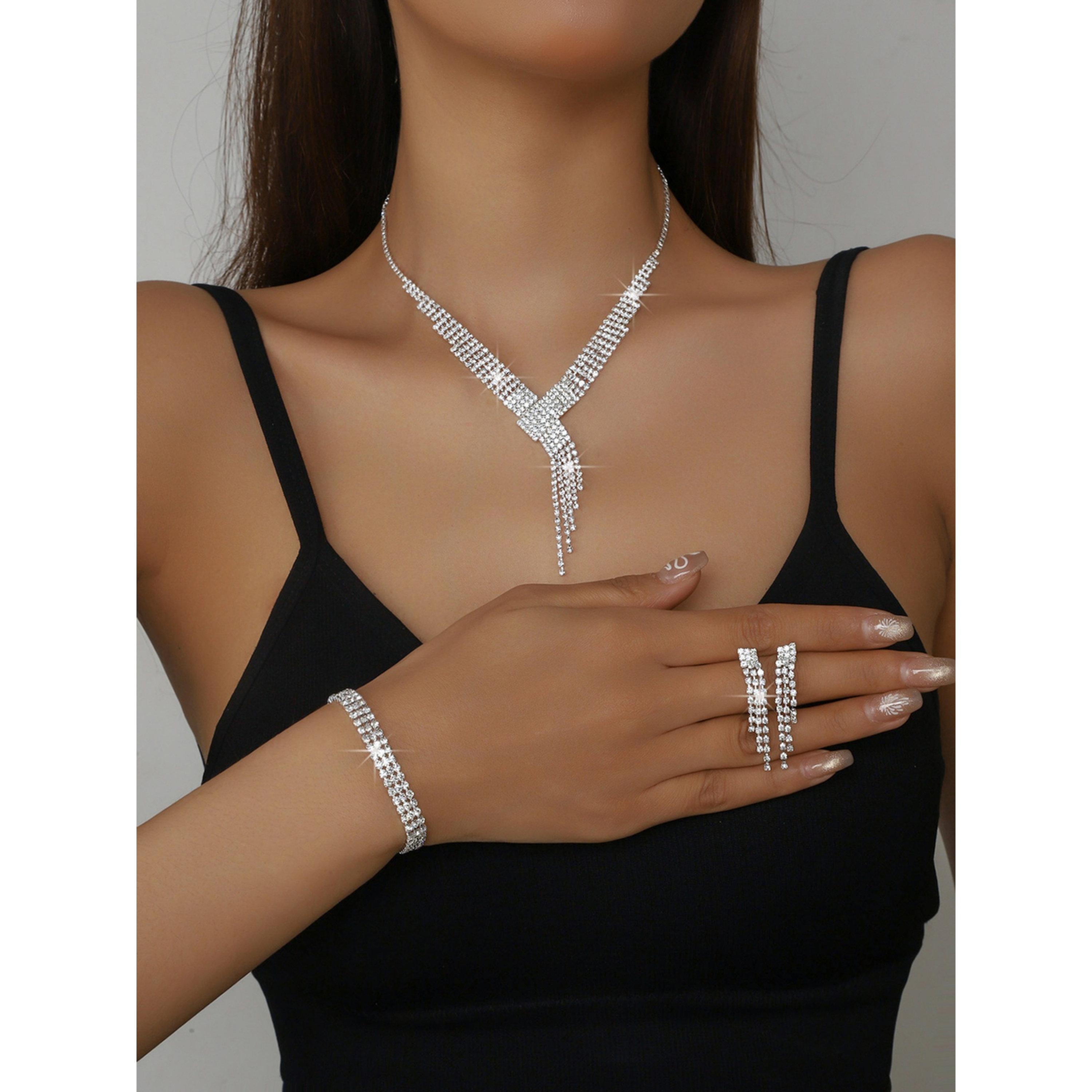 Take Two 3-Piece Embellished Necklace, Bracelet And Earrings Jewelry Set-women-watchesandjewellery-jewellery-jewellerysets-image-2