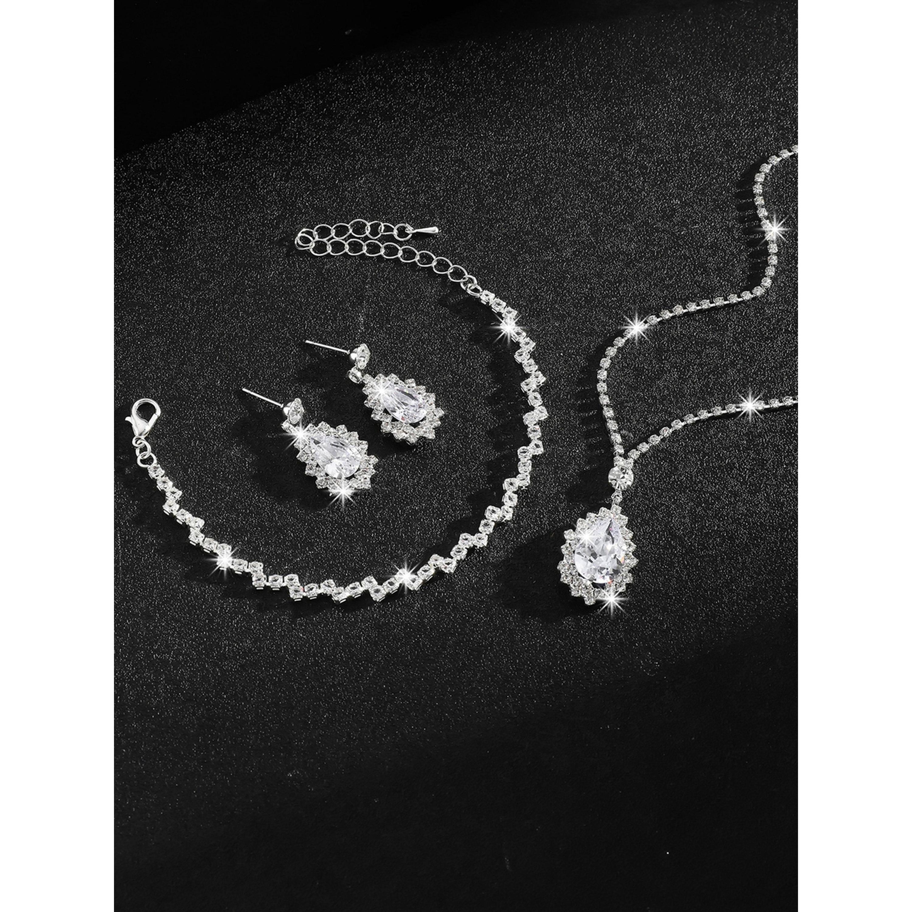 طقم مجوهرات 3 قطع عقد وسوار وأقراط منمقة-women-watchesandjewellery-jewellery-jewellerysets-image-6