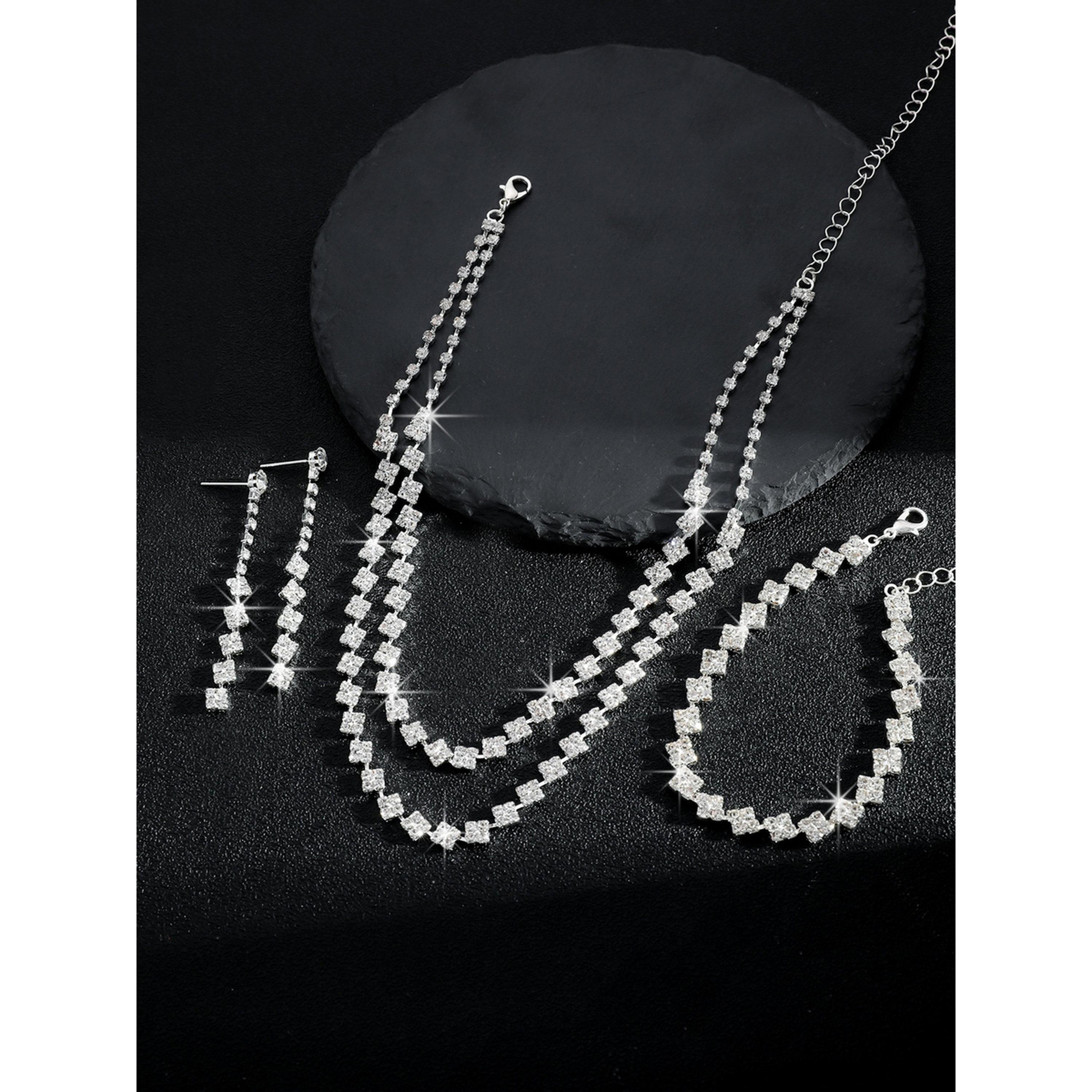 طقم مجوهرات 3 قطع عقد وسوار وأقراط منمقة-women-watchesandjewellery-jewellery-jewellerysets-image-6