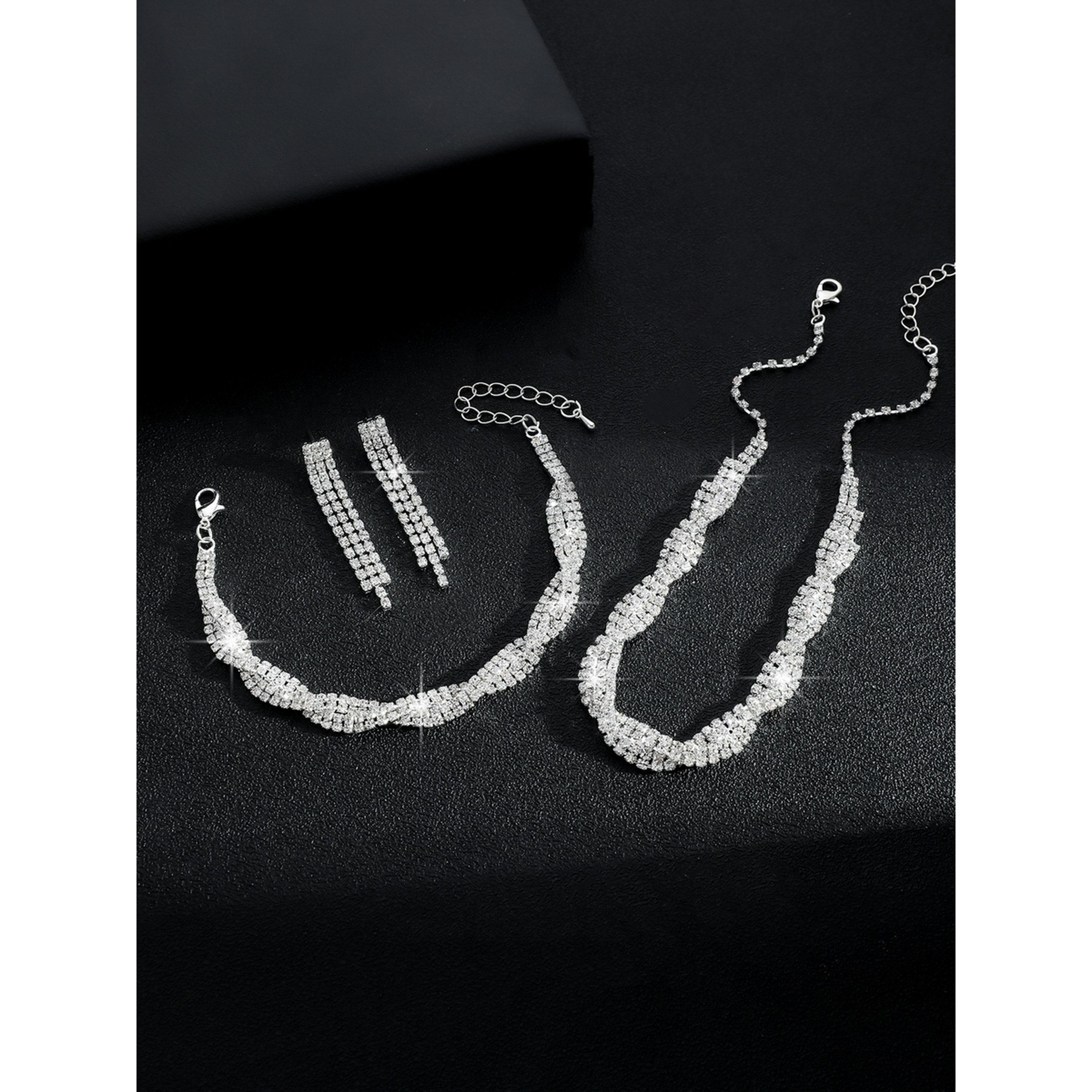 Take Two 3-Piece Embellished Necklace, Bracelet And Earrings Jewelry Set-women-watchesandjewellery-jewellery-jewellerysets-image-4
