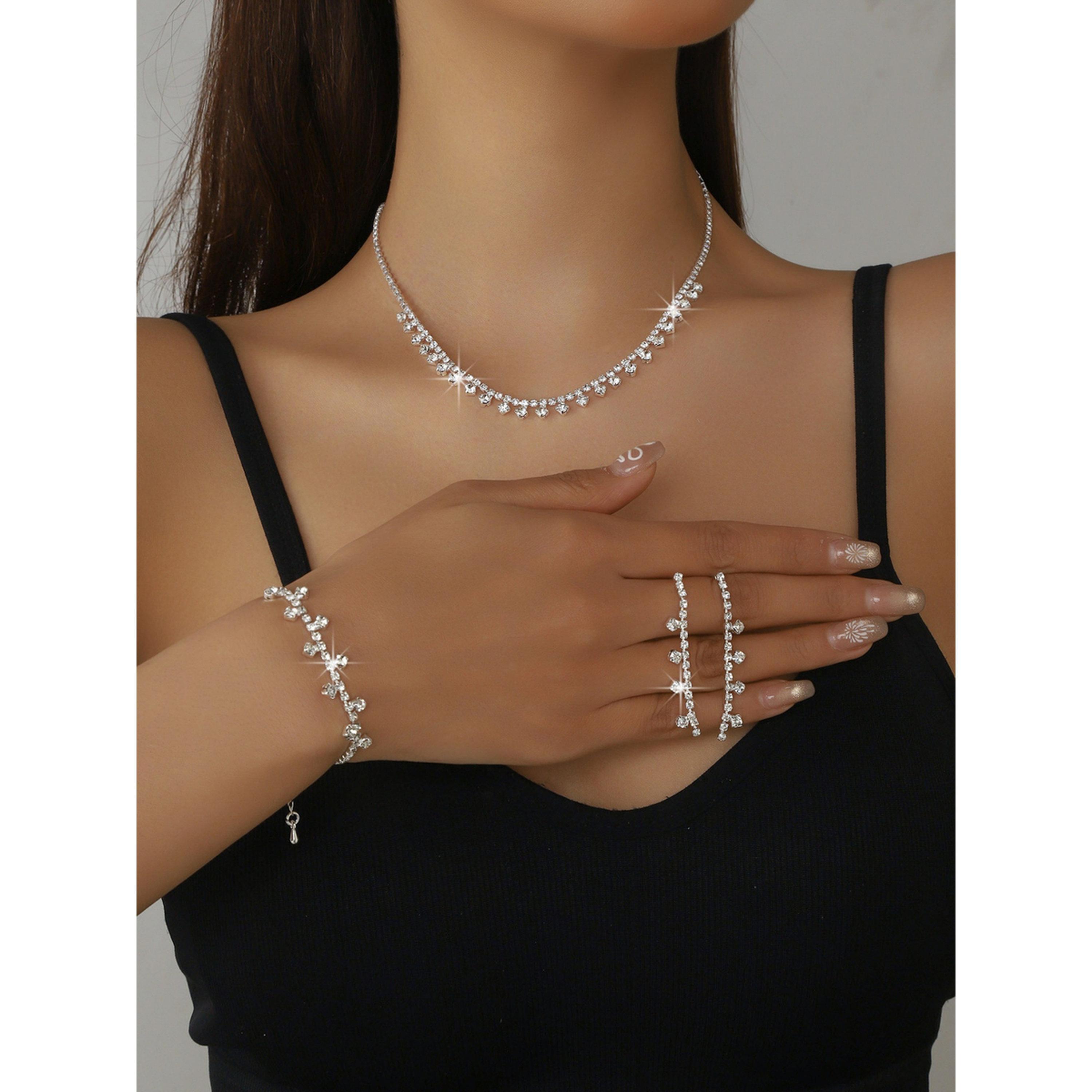 Take Two 3-Piece Embellished Necklace, Bracelet And Earrings Jewelry Set-women-watchesandjewellery-jewellery-jewellerysets-image-2