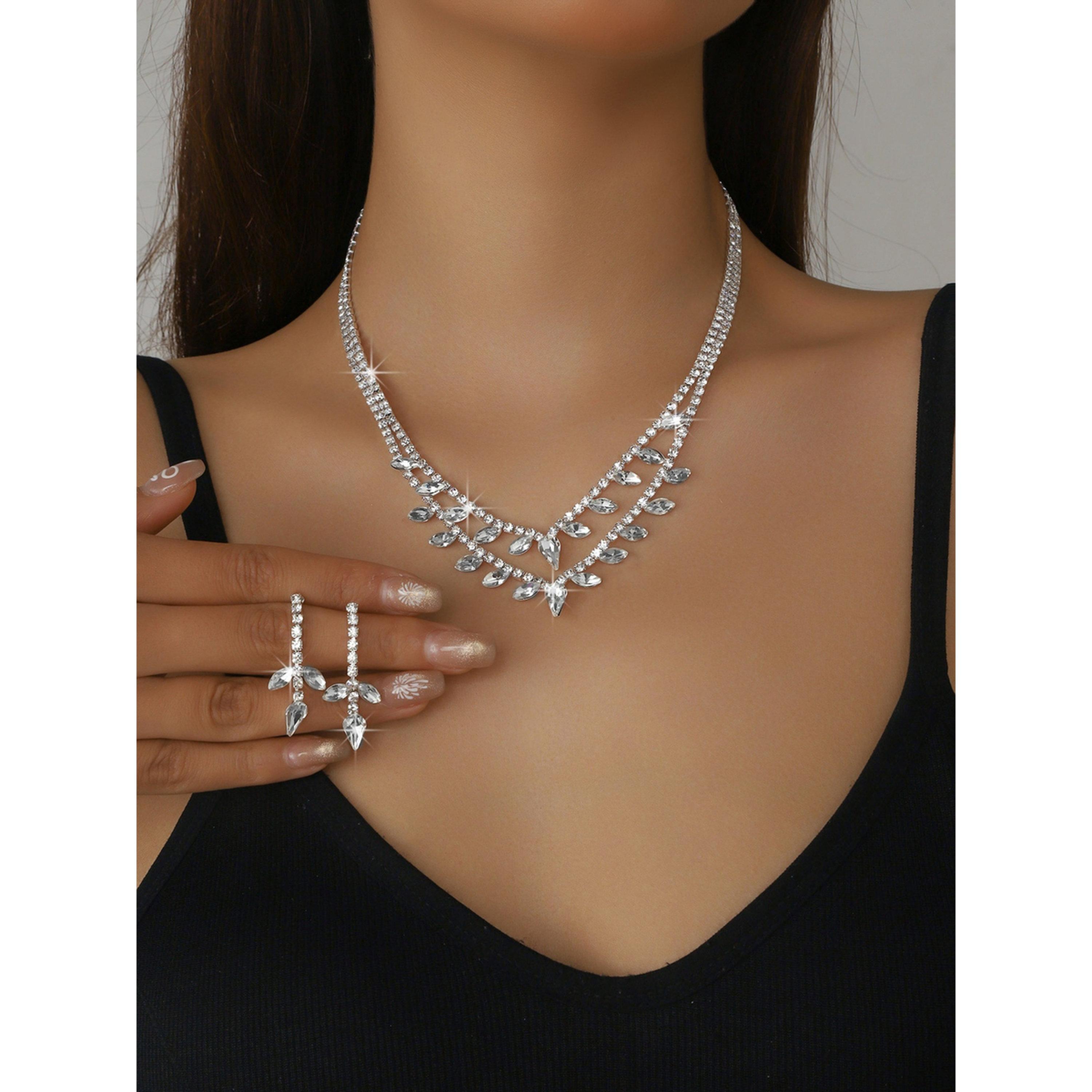 Take Two 2-Piece Embellished Necklace And Earrings Jewelry Set-women-watchesandjewellery-jewellery-jewellerysets-image-2