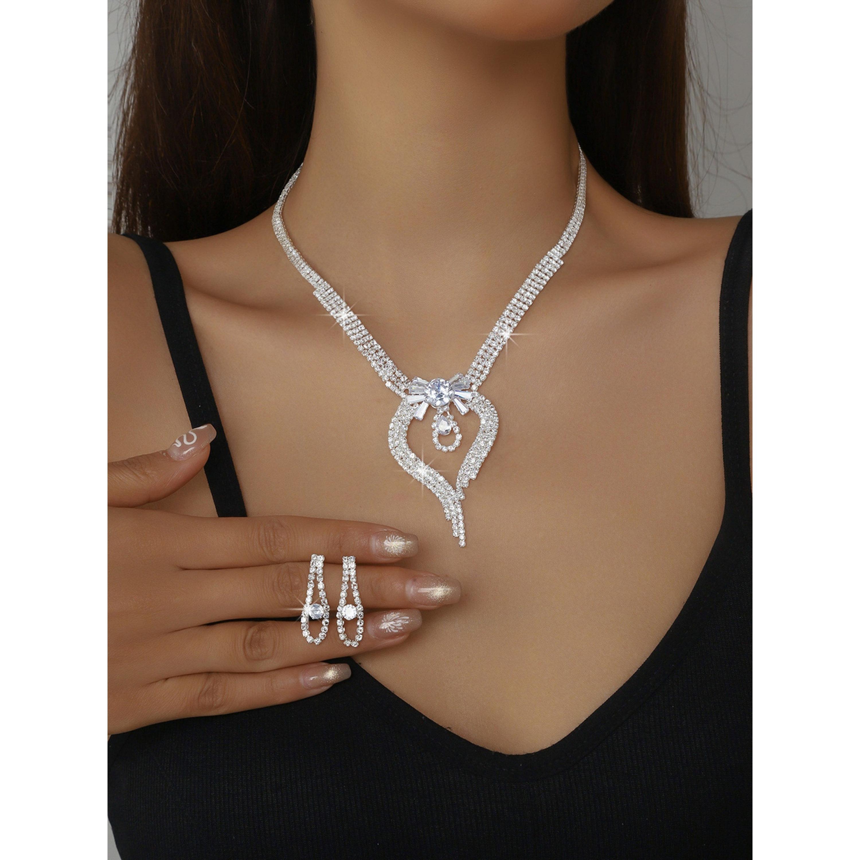 Take Two 2-Piece Embellished Necklace And Earrings Jewelry Set-women-watchesandjewellery-jewellery-jewellerysets-image-2
